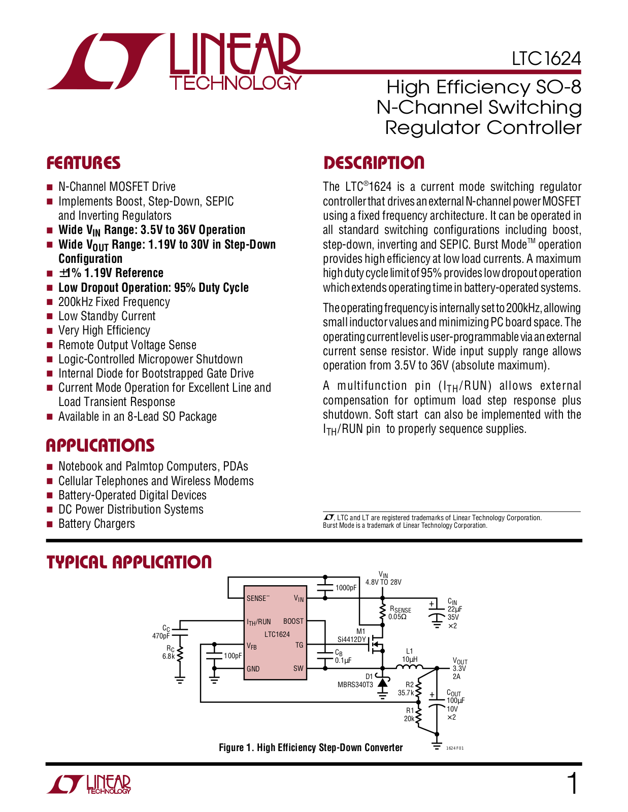 Linear Technology LTC1624 Datasheet