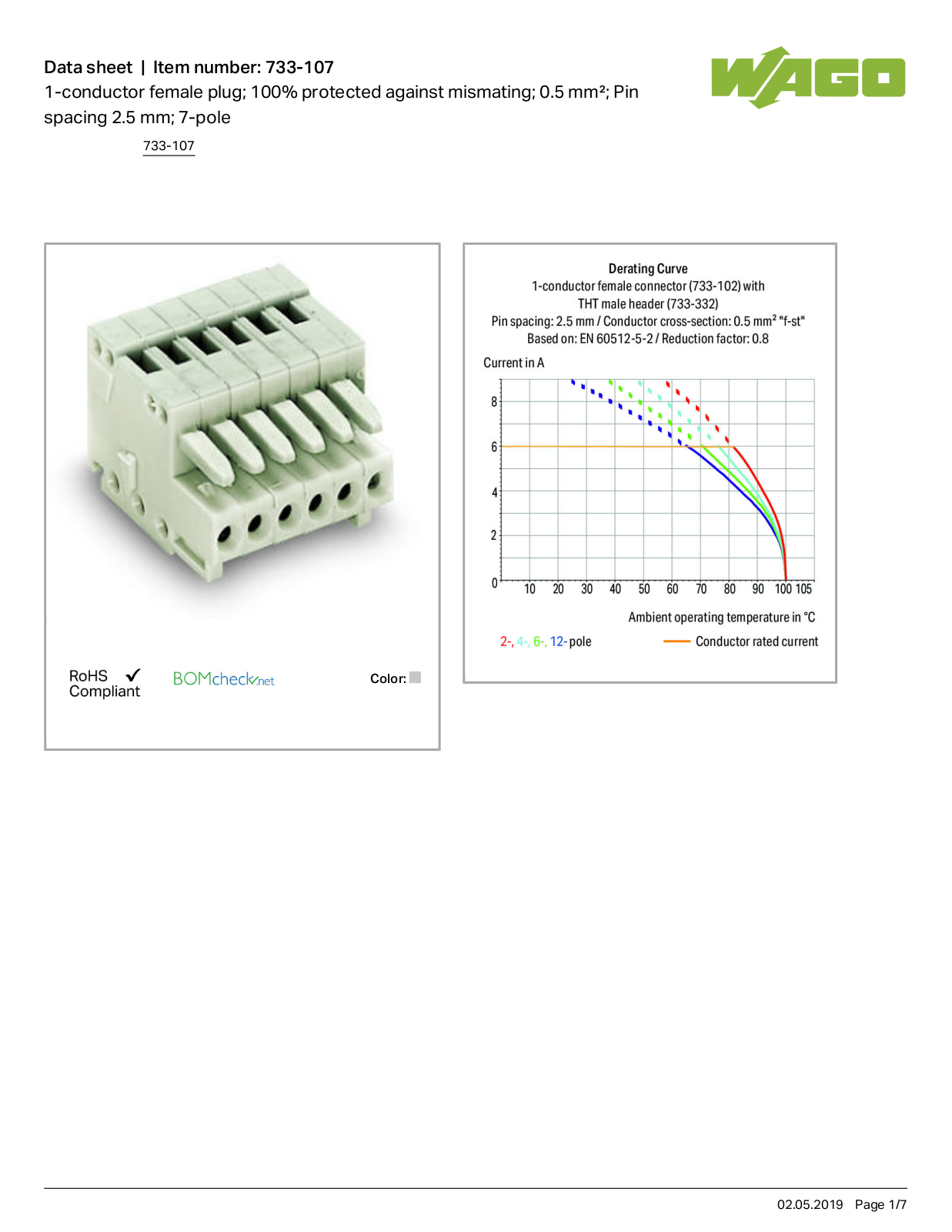 Wago 733-107 Data Sheet