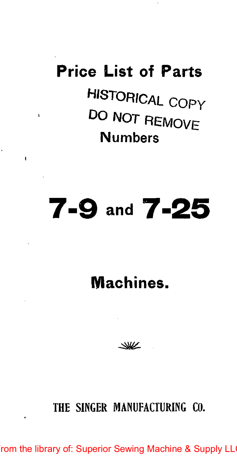 Singer 7-9, 7-25 User Manual - ManualMachine.com