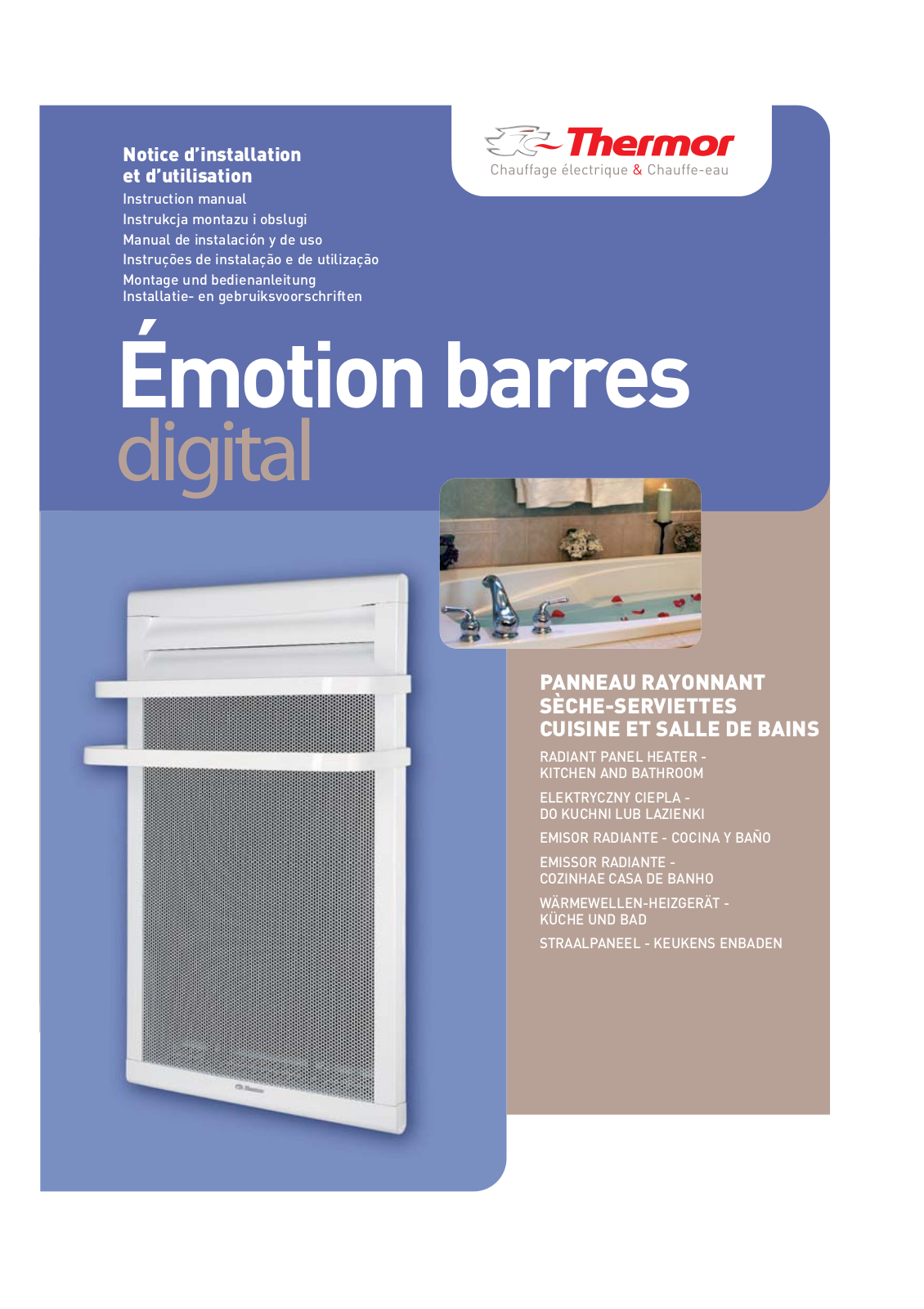 Thermor EMOTION BARRES DIGITAL User Manual