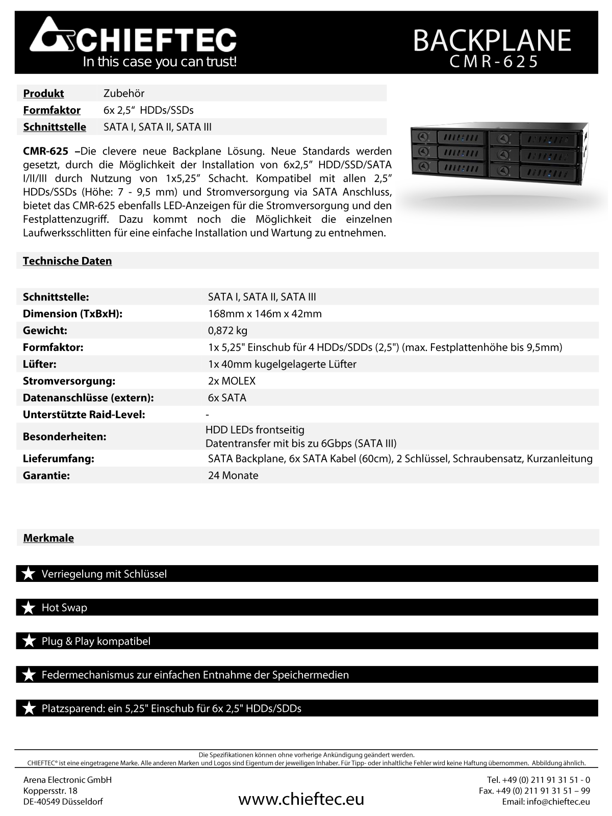 CHIEFTEC CMR-625 Datasheet - ManualMachine.com