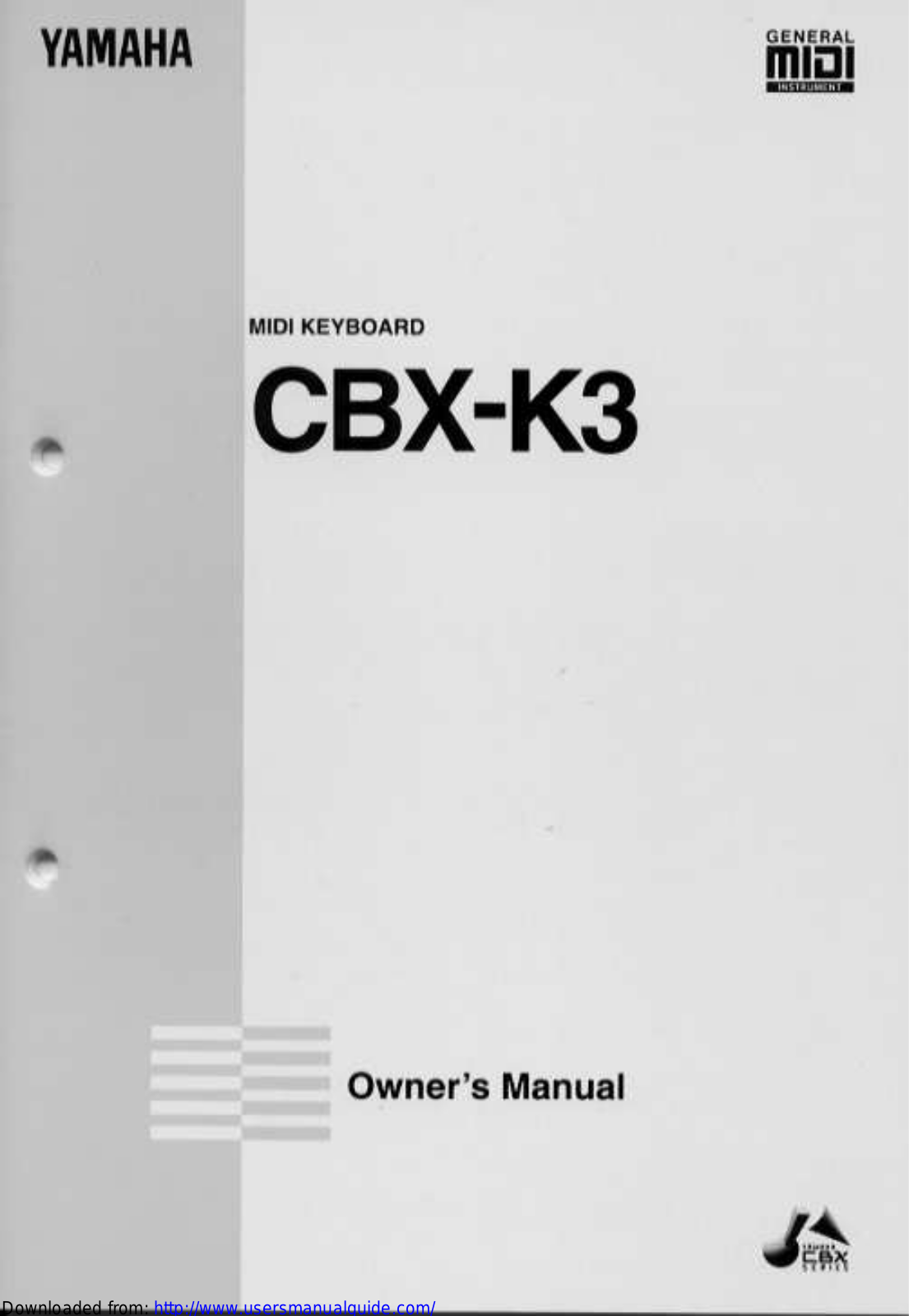 Yamaha Audio CBX-K3 User Manual