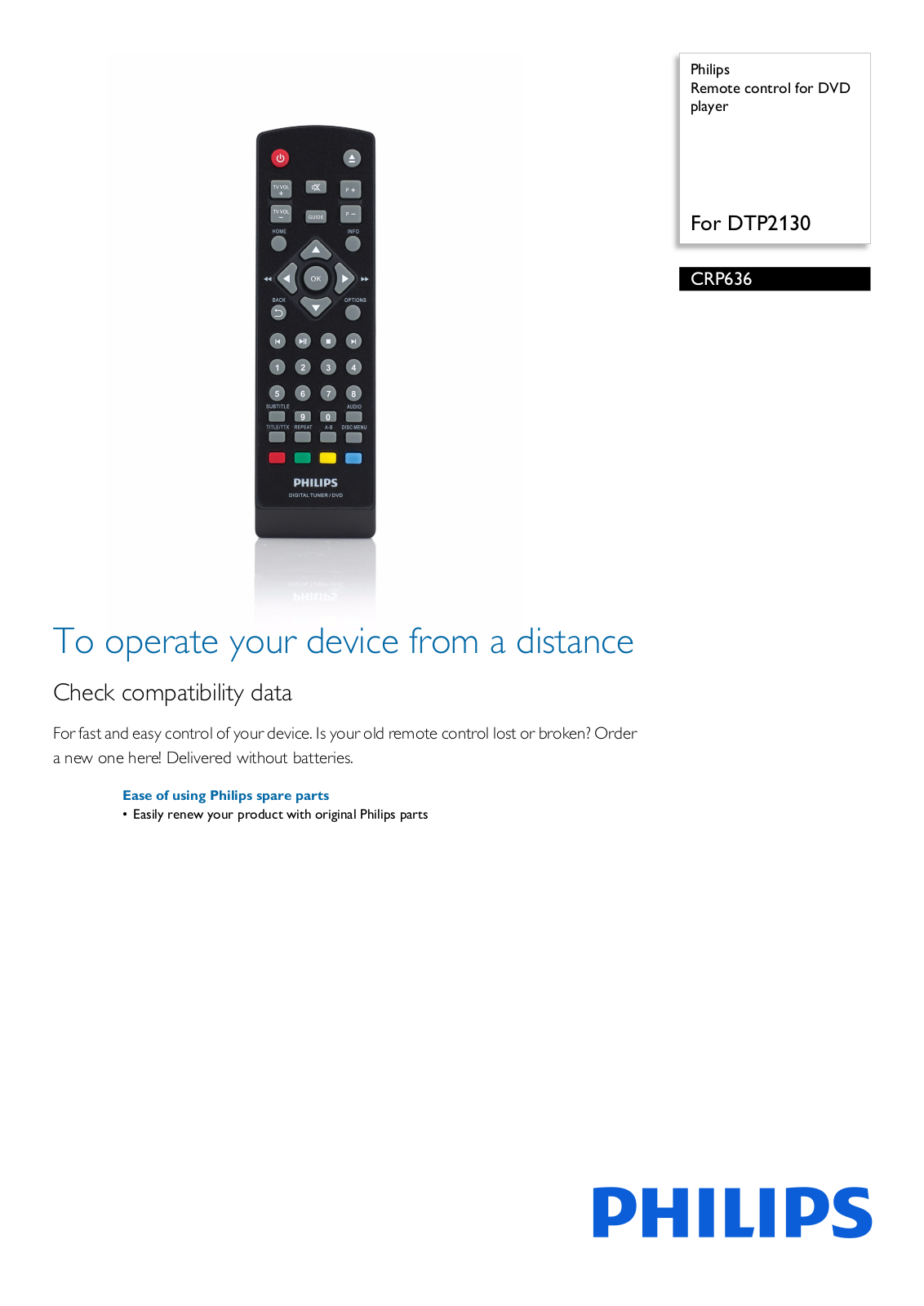 Philips CRP636/01 leaflet - ManualMachine.com
