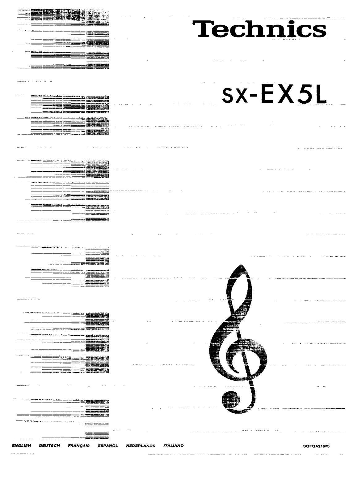 Technics SX-EX5L User Manual