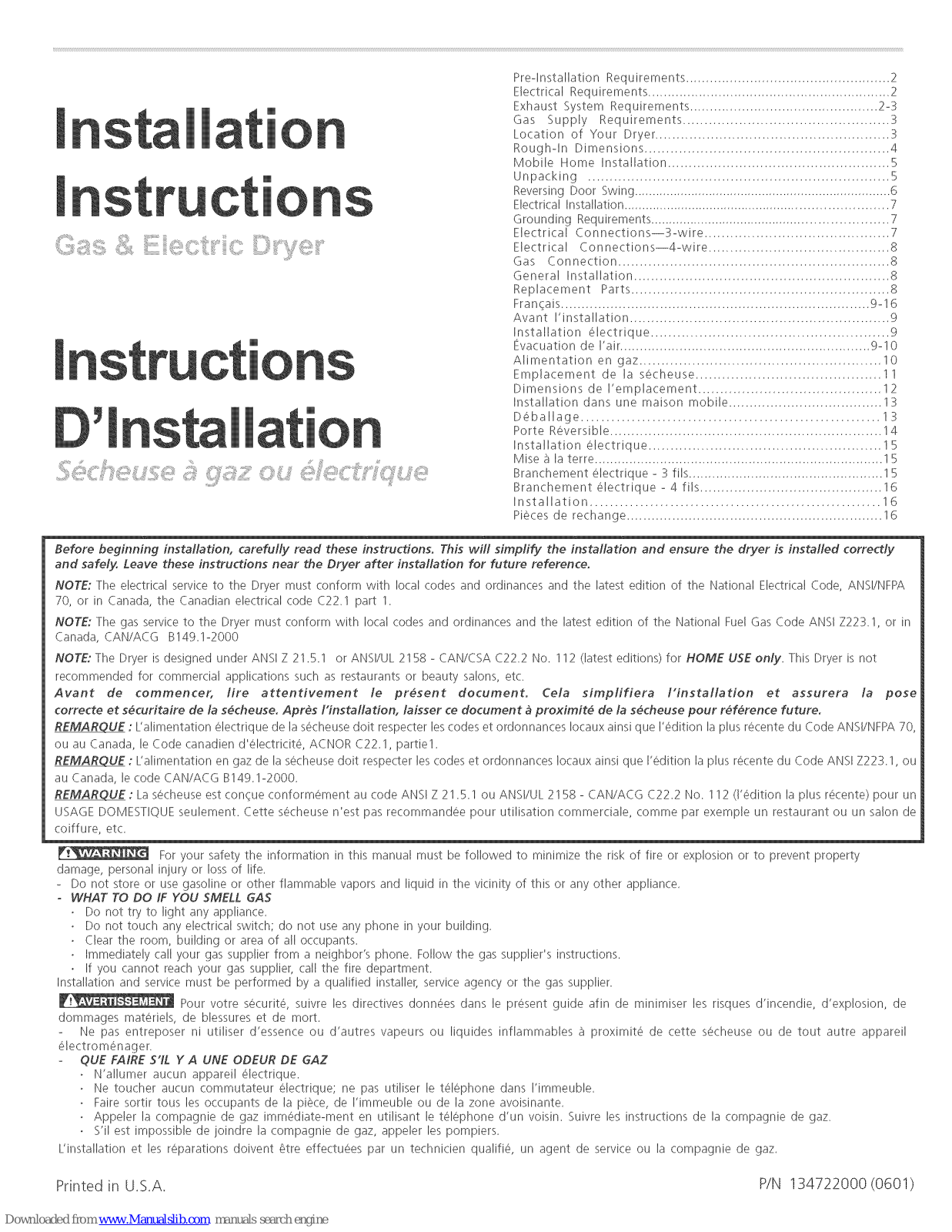Frigidaire AEQ6000CES1 Installation Instructions Manual - ManualMachine.com
