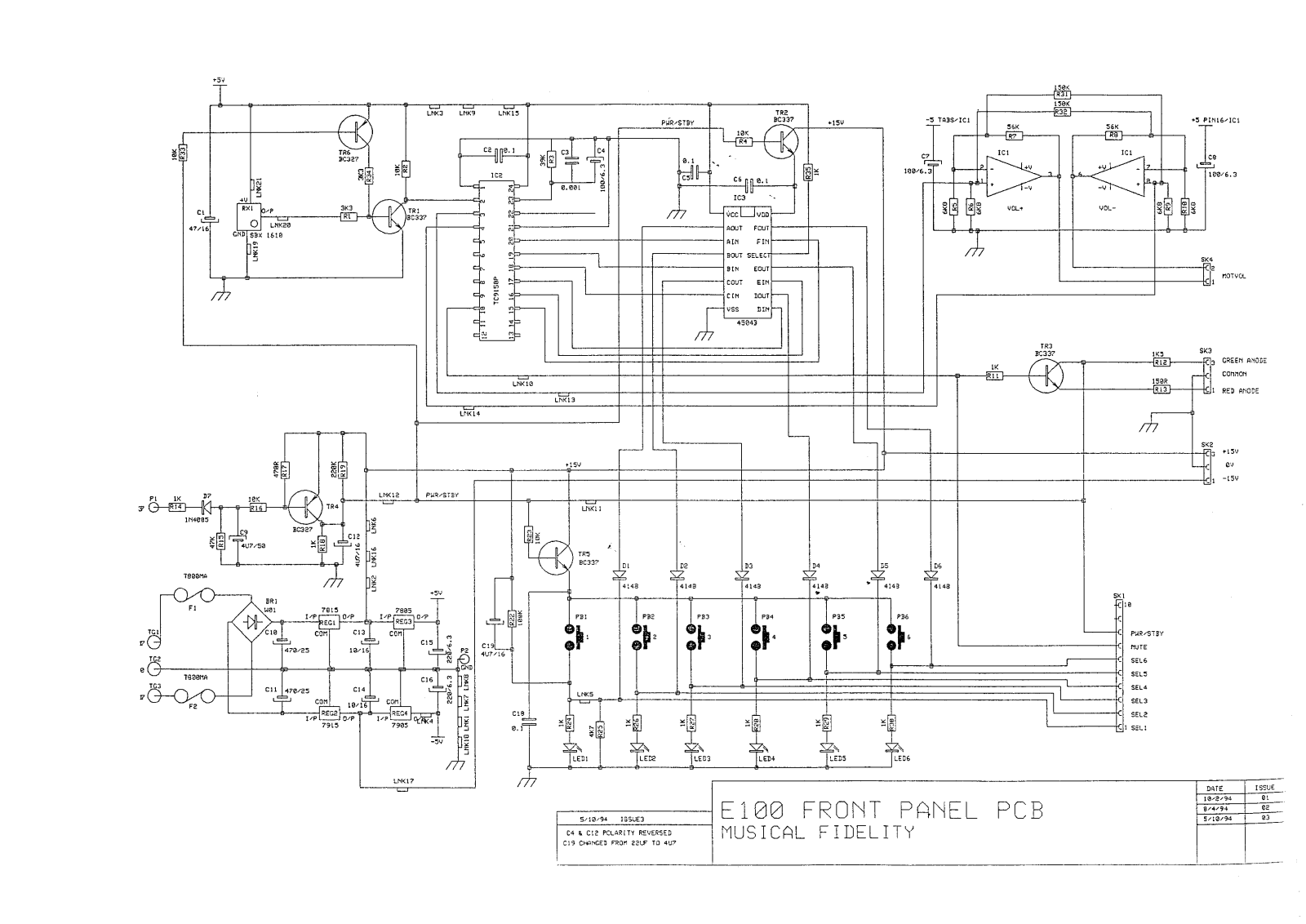Musical Fidelity E100, E150 Schematic - ManualMachine.com
