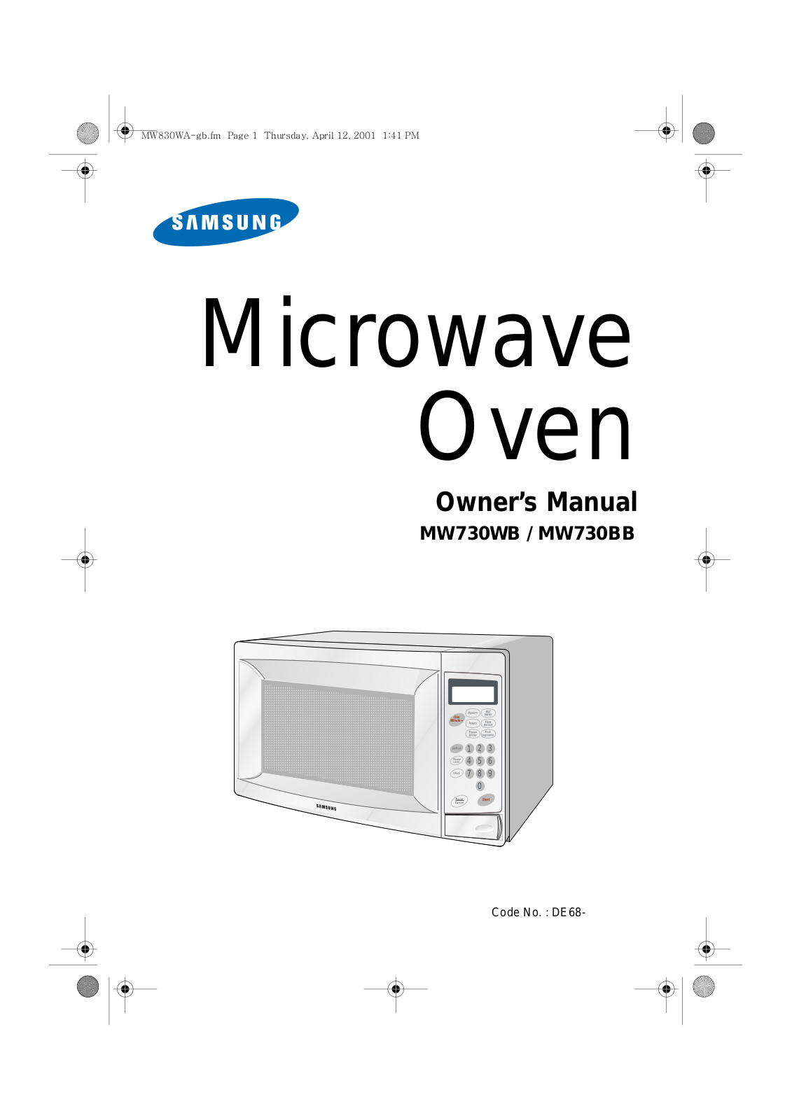 Samsung MW730 Users Manual