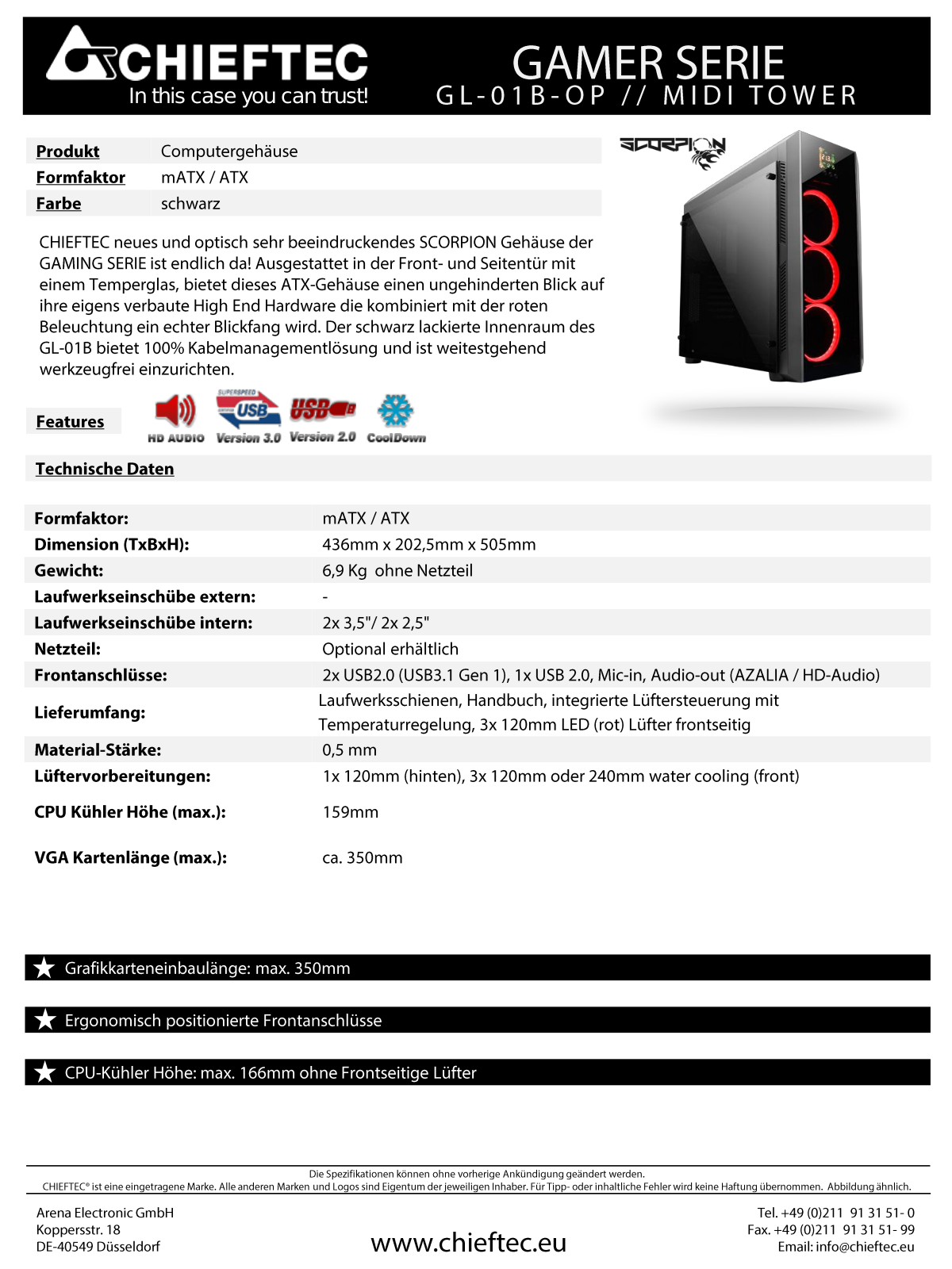 Chieftec GL-01B-OP User Manual