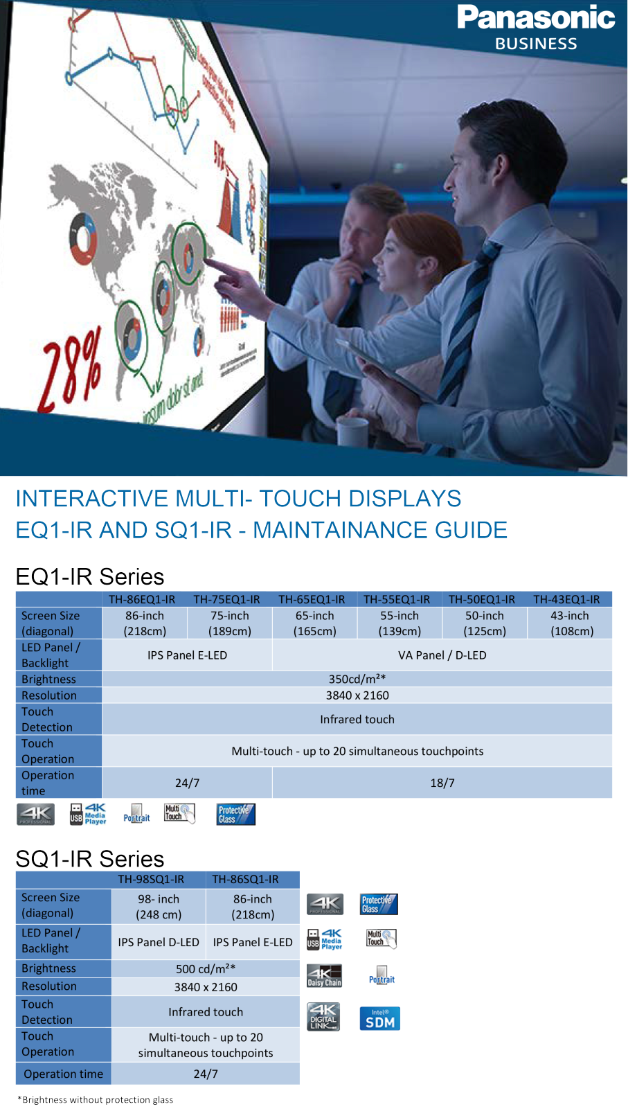 Panasonic TH-86SQ1-IR operation manual