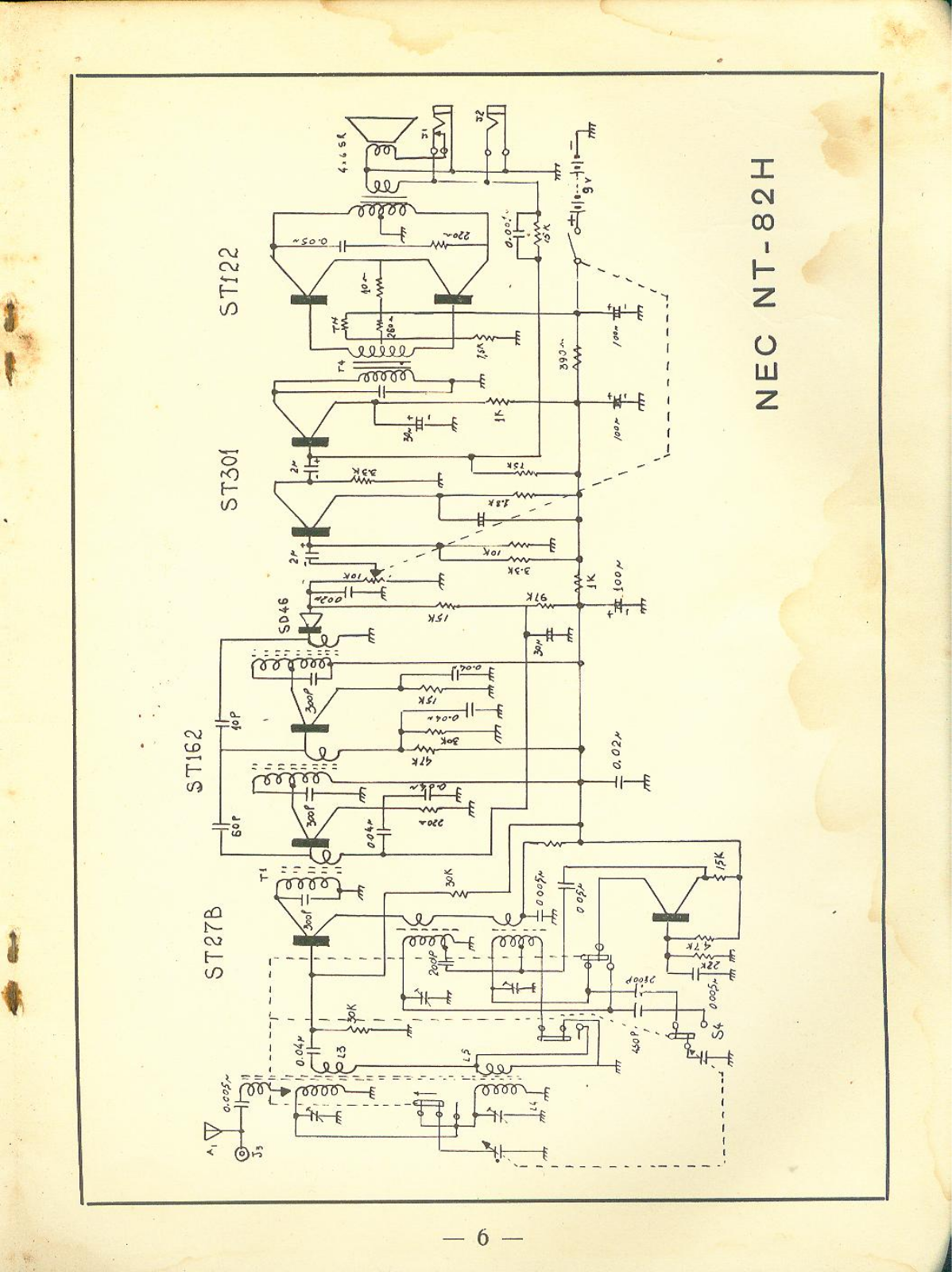 NEC NT-82H Schematic