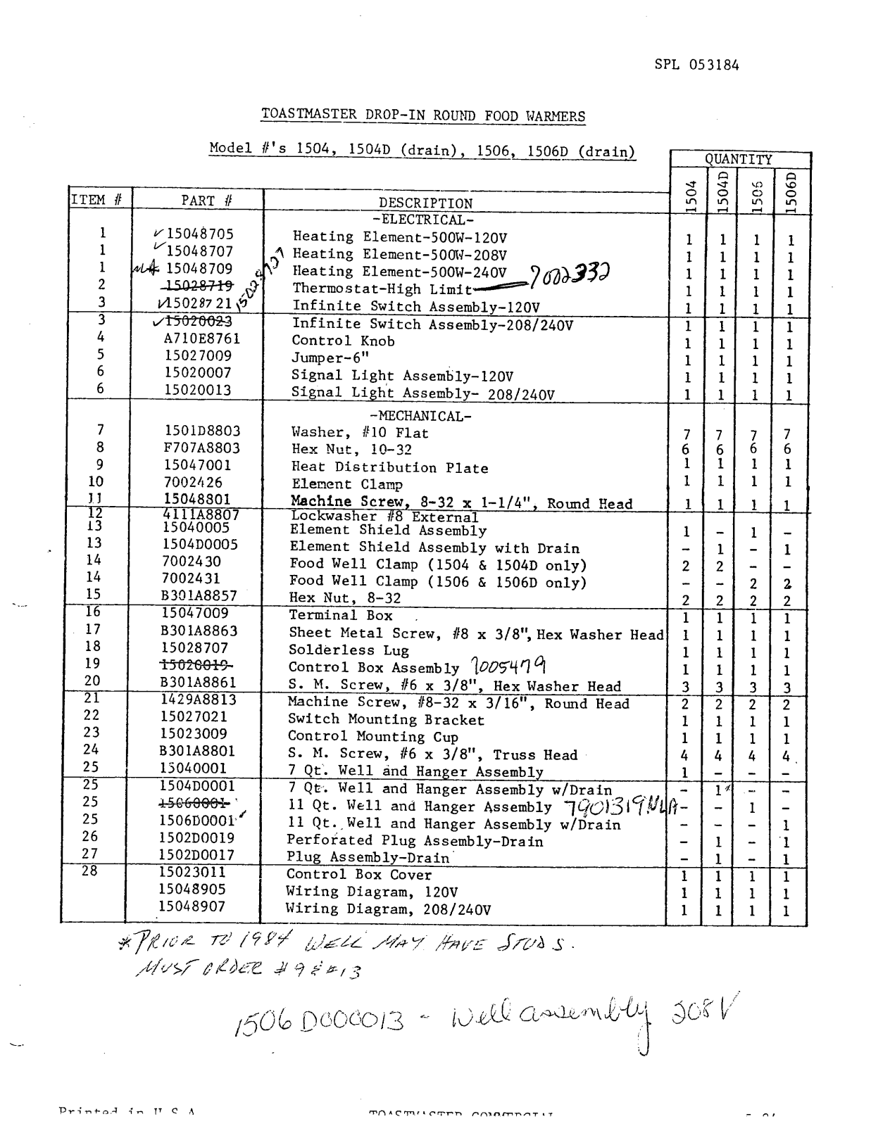 Star 1506 Parts Manual