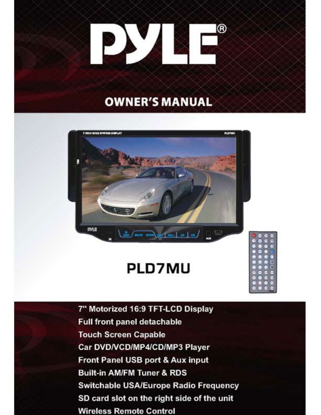 PYLE Audio PLD7MU User Manual