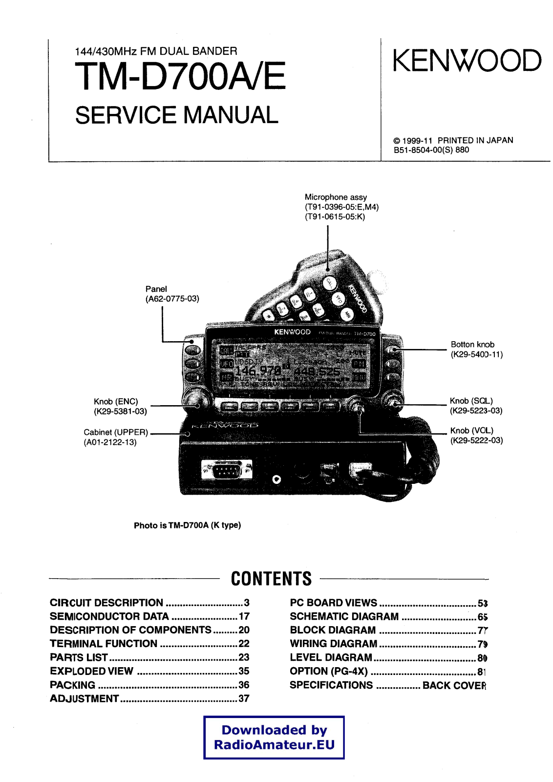 Kenwood tm d700 schematic