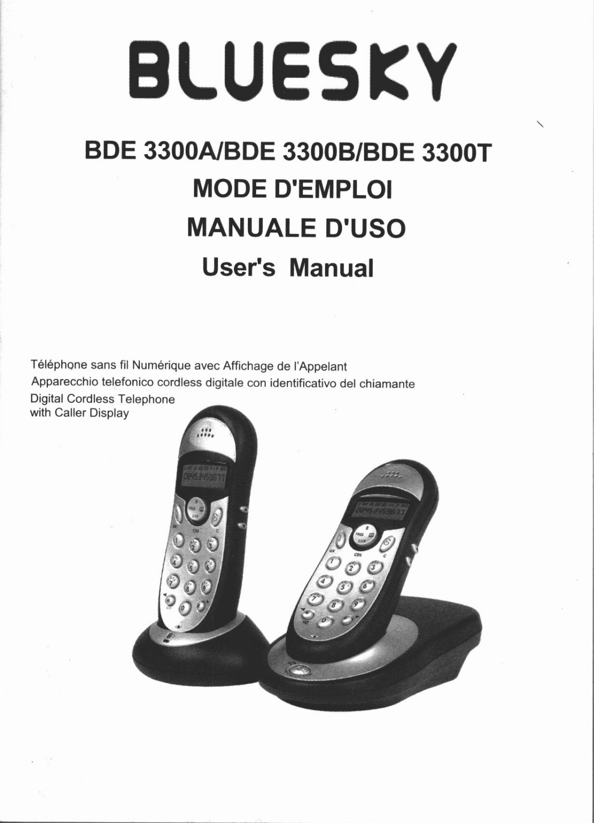 Bluesky BDE 3300B, BDE 3300A, BDE 3300T User Manual