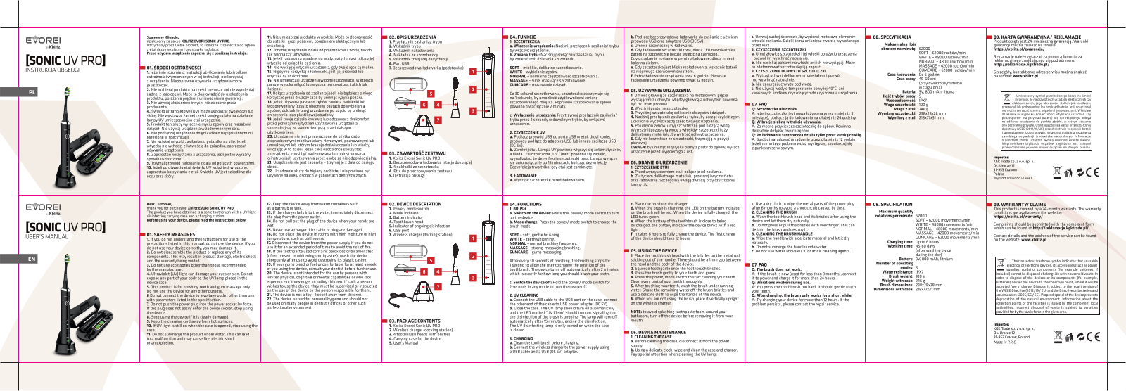 EVOREI Sonic Uv Pro User guide - ManualMachine.com