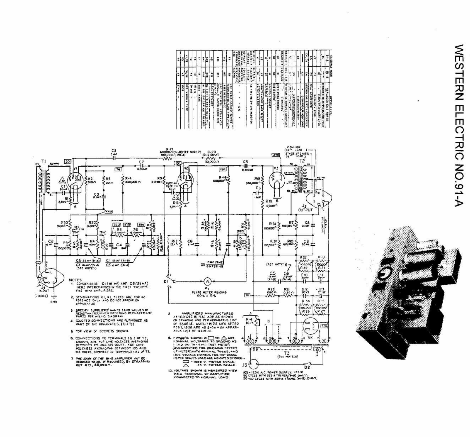 Western Electric no91a schematic