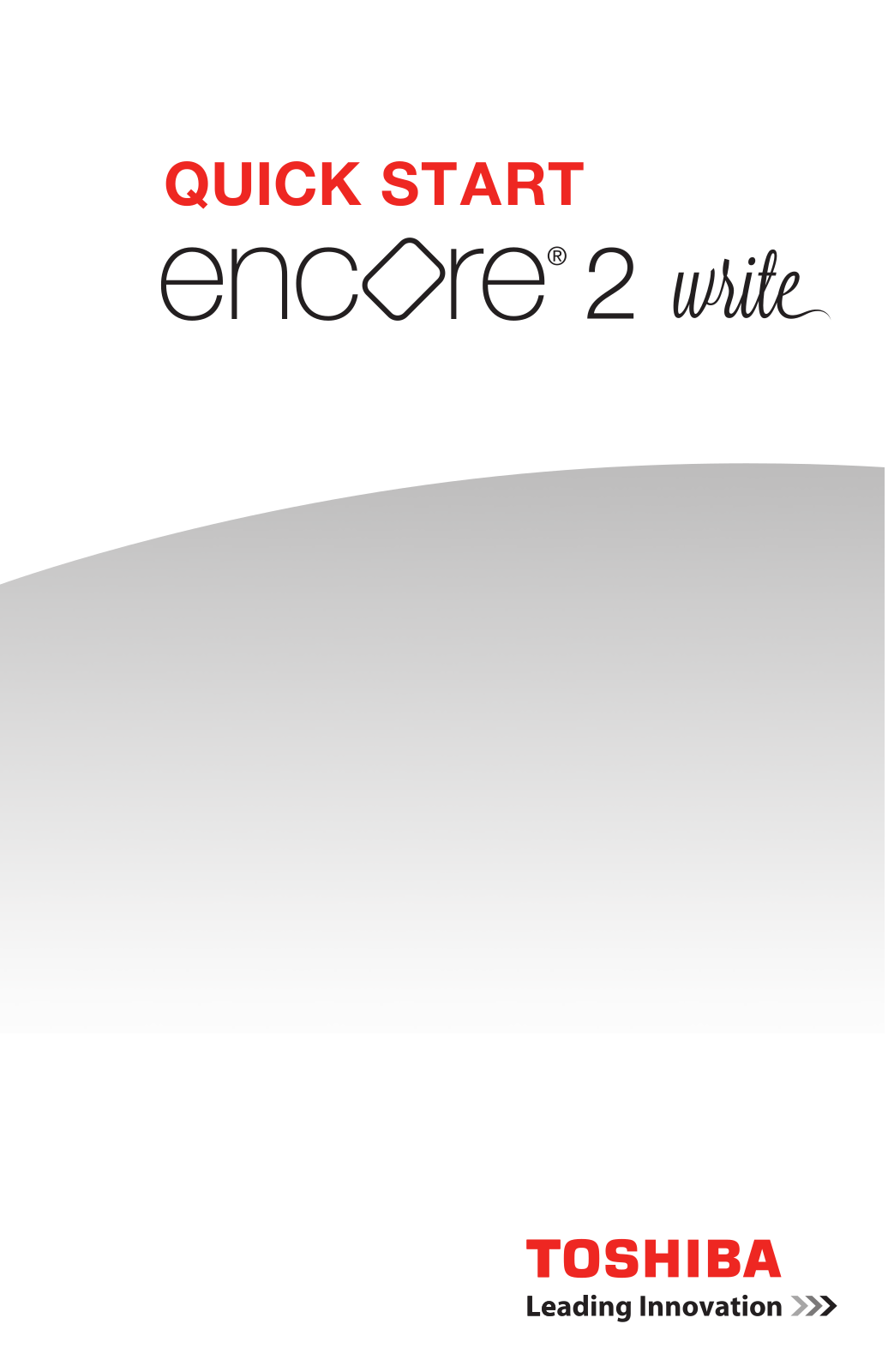 Toshiba Encore 2 Write Quick Start