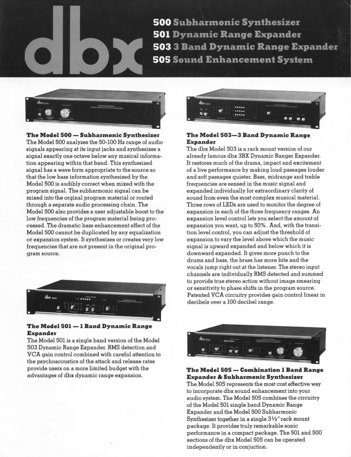 dbx 500 brochure - ManualMachine.com