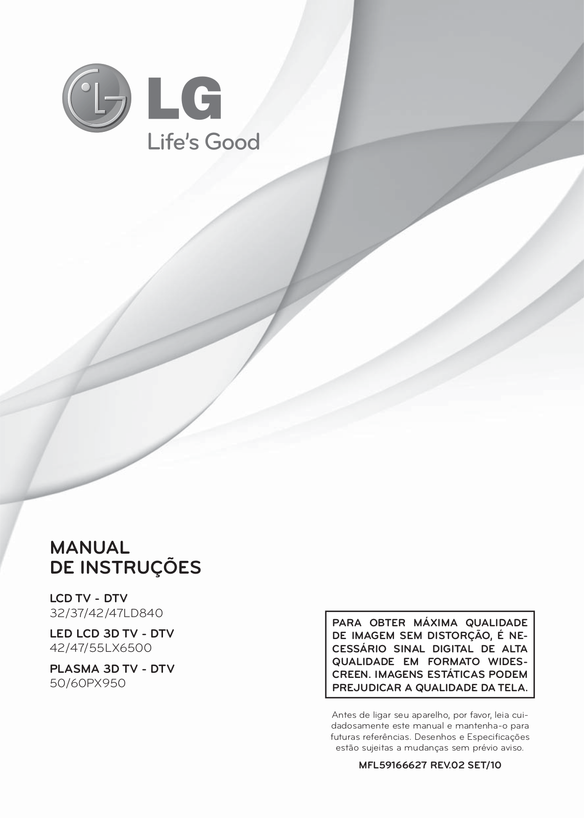 LG 32LD840, 50PX950 User manual