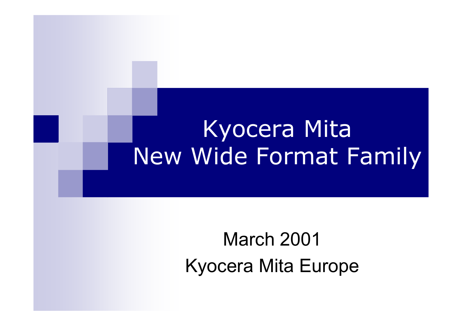 Mita-Kyocera KM-4850W New Wide Format Family