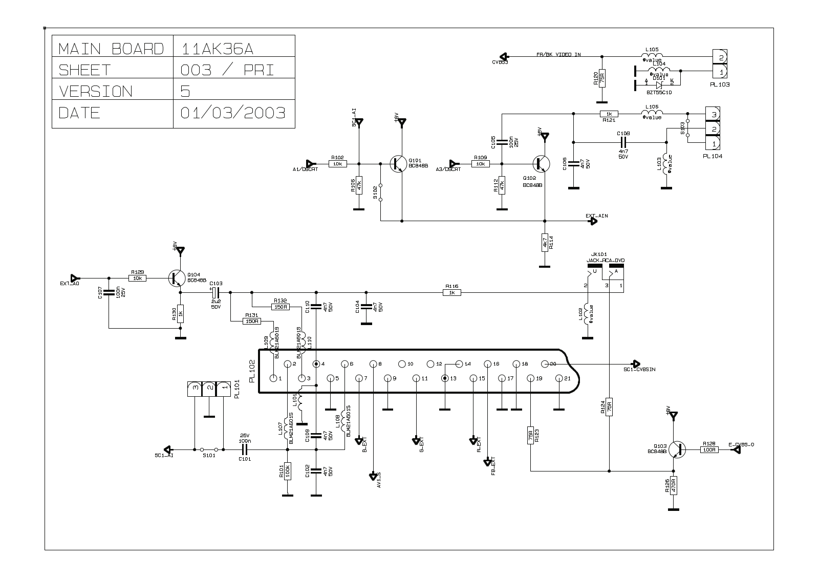 RAINFORD 11AK36-A8 Schematic