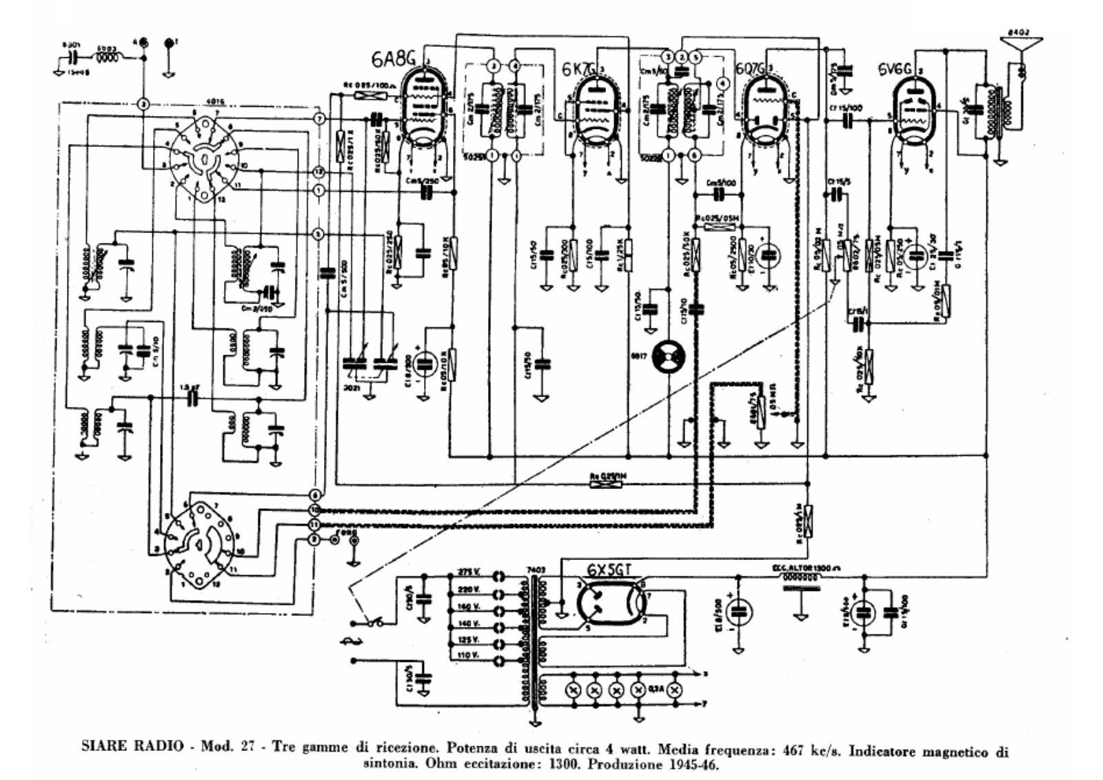 Siare Crosley 27 schematic