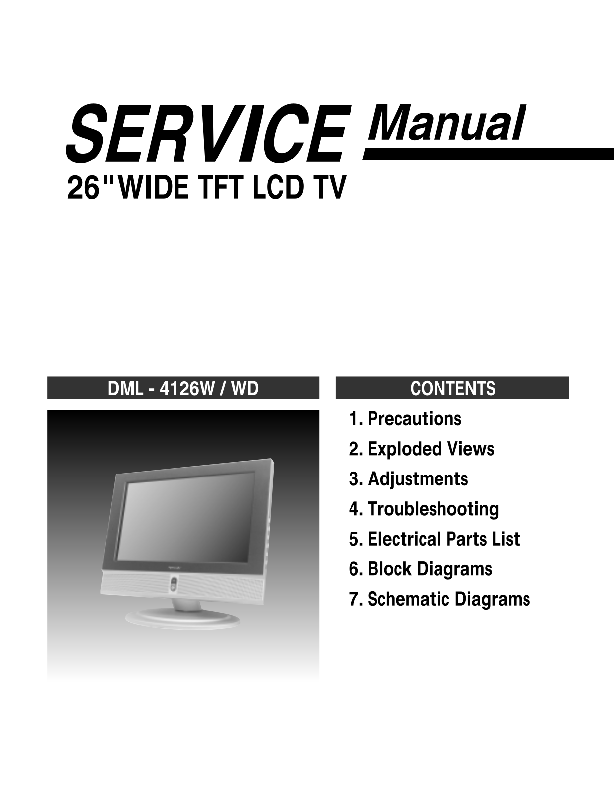 Rolsen DML-4126W, DML-4126WD Service manual