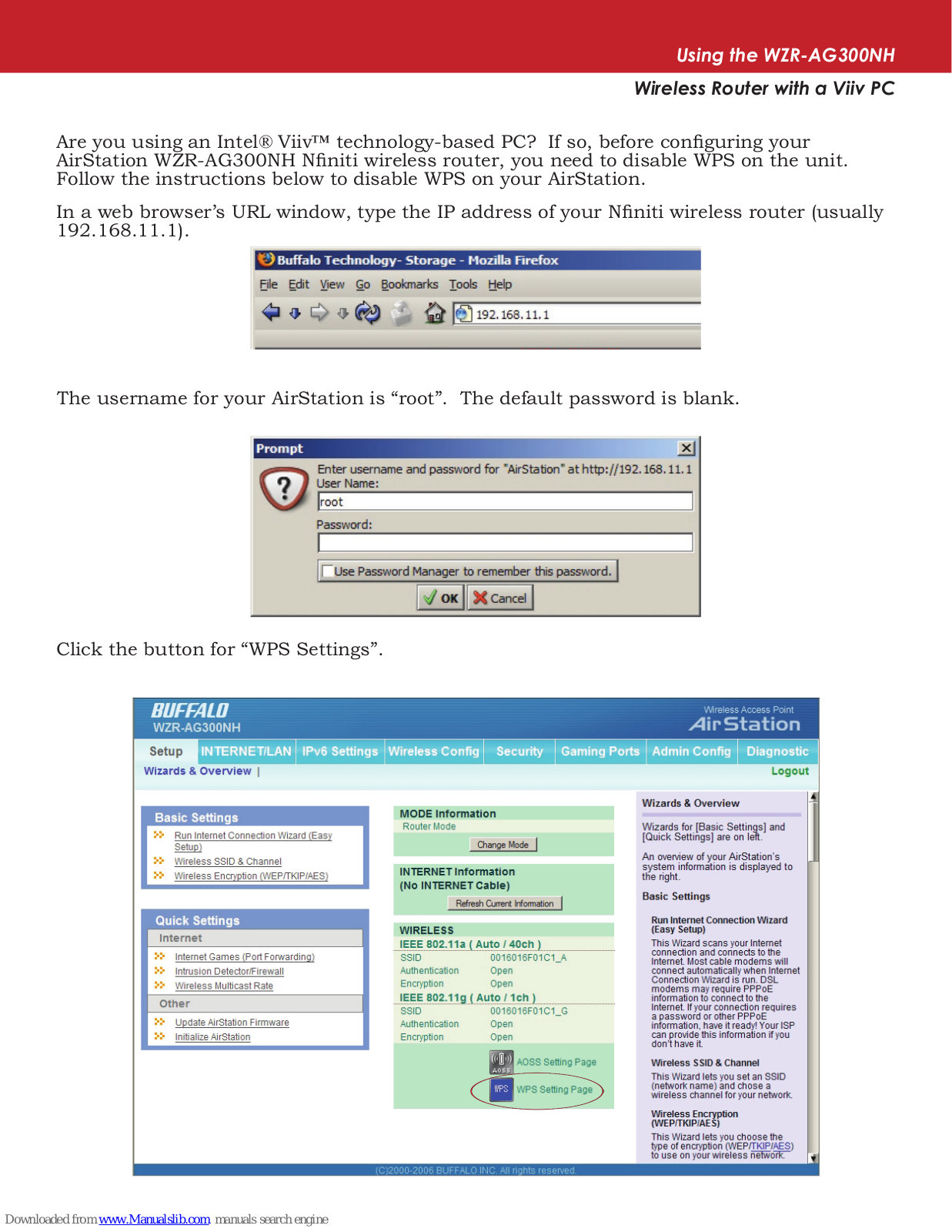 Buffalo Nfiniti WZR-AG300NH Supplementary Manual