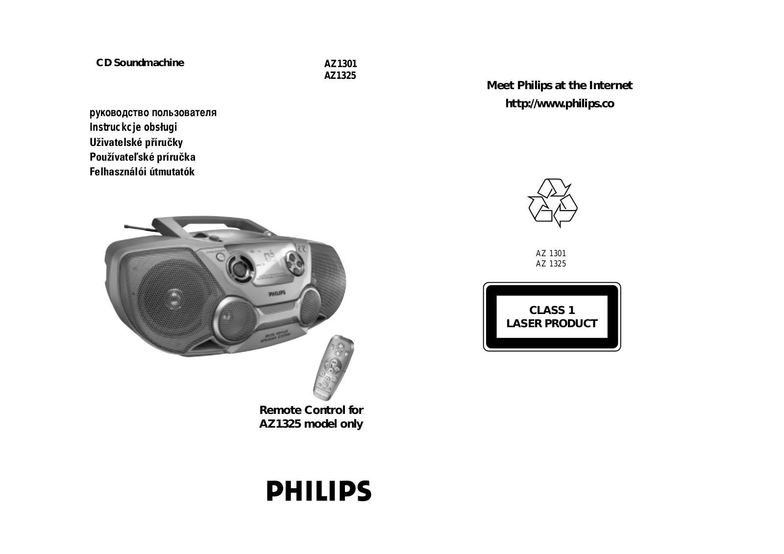 Philips AZ1301 User Manual