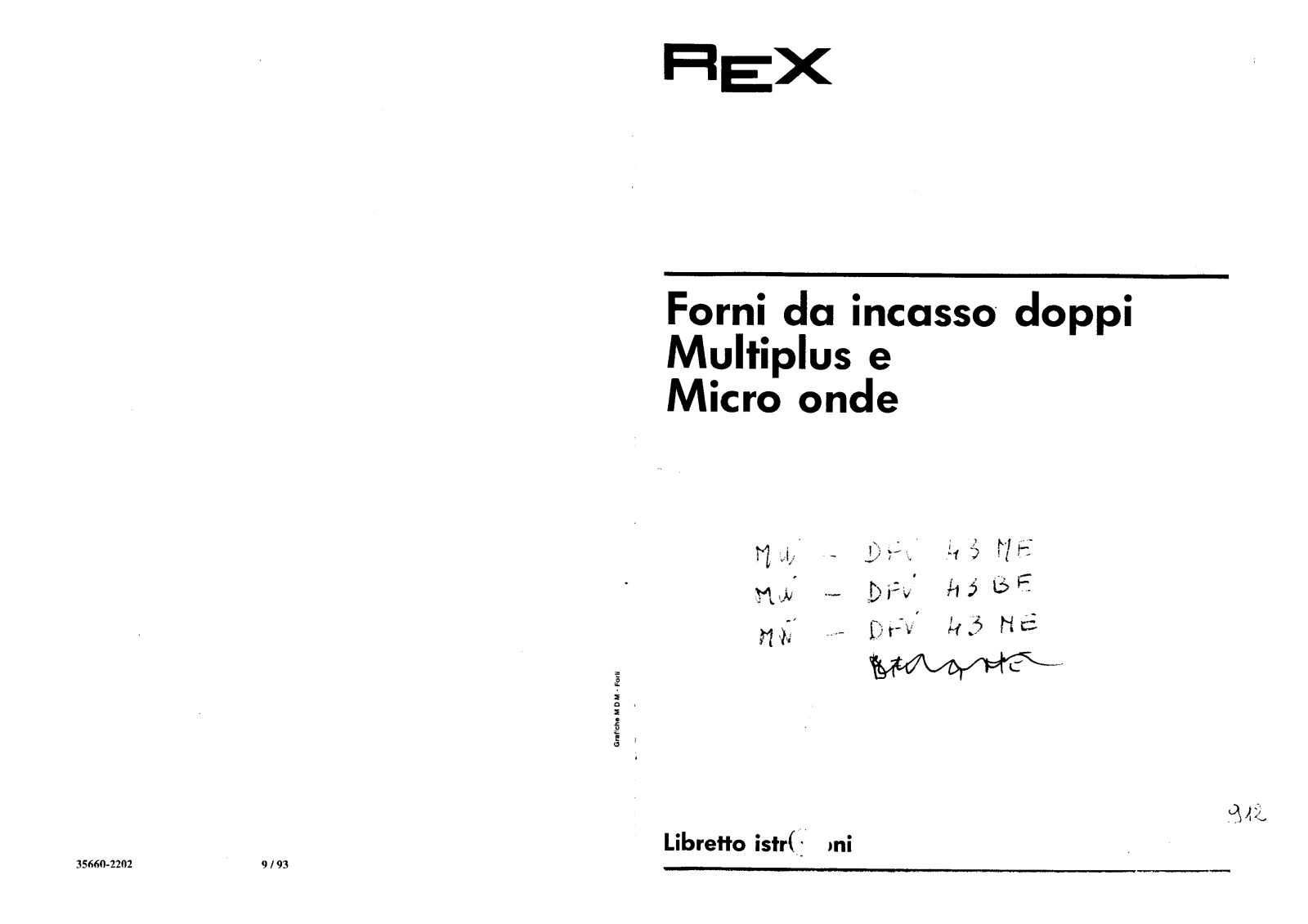 Rex DFV43BE, DFV43ME, DFV43NE User Manual