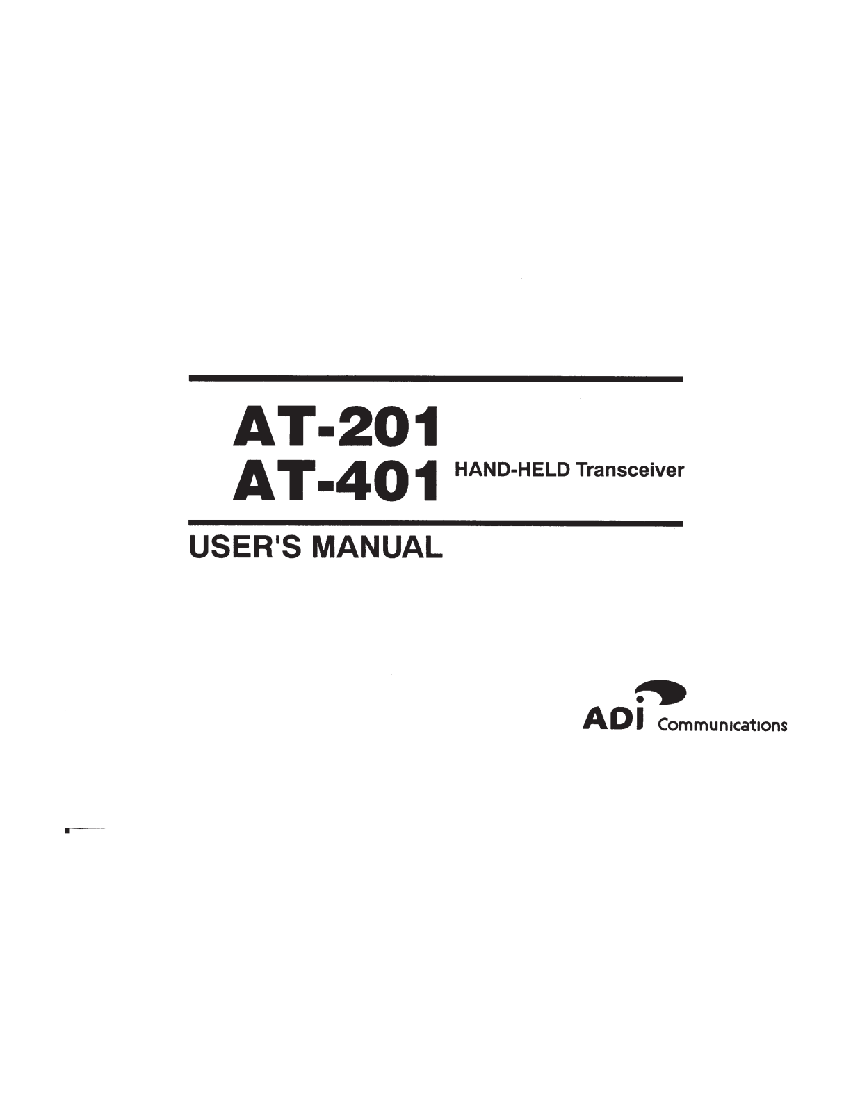 ADI AT-201, AT-401 User manual - ManualMachine.com