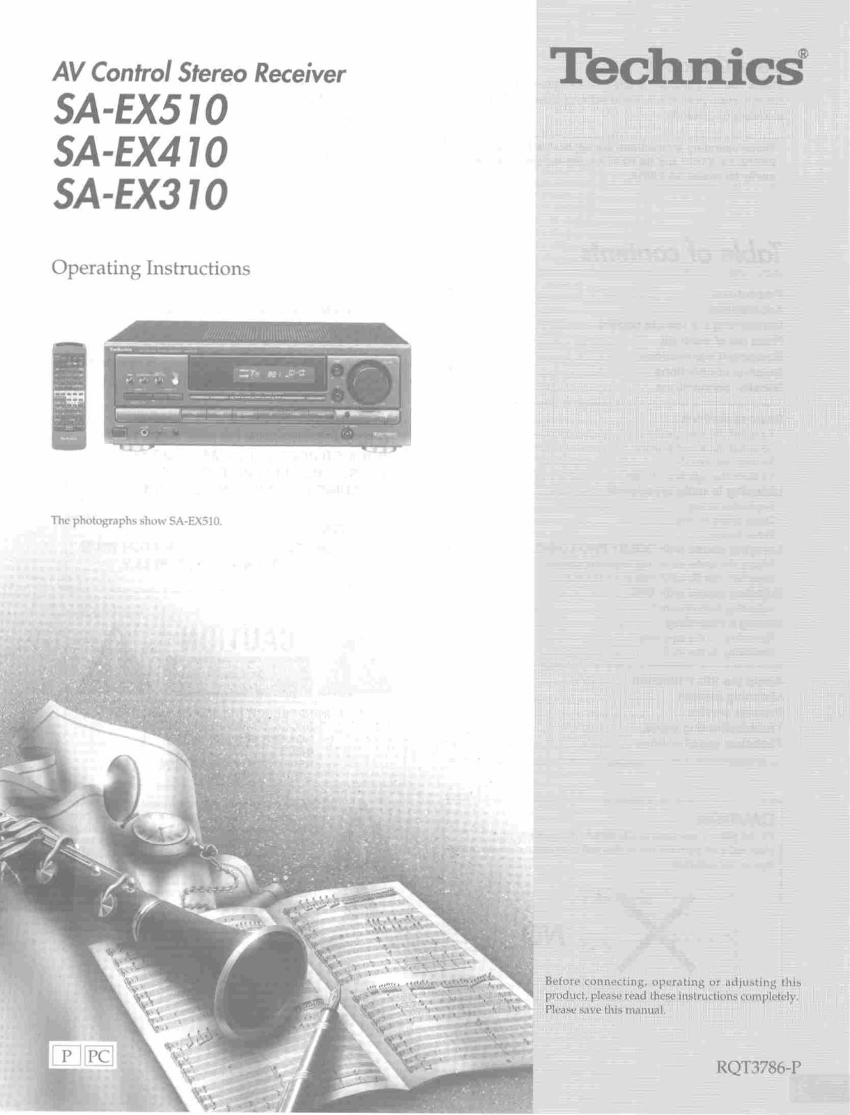 Panasonic SA-EX410 User Manual