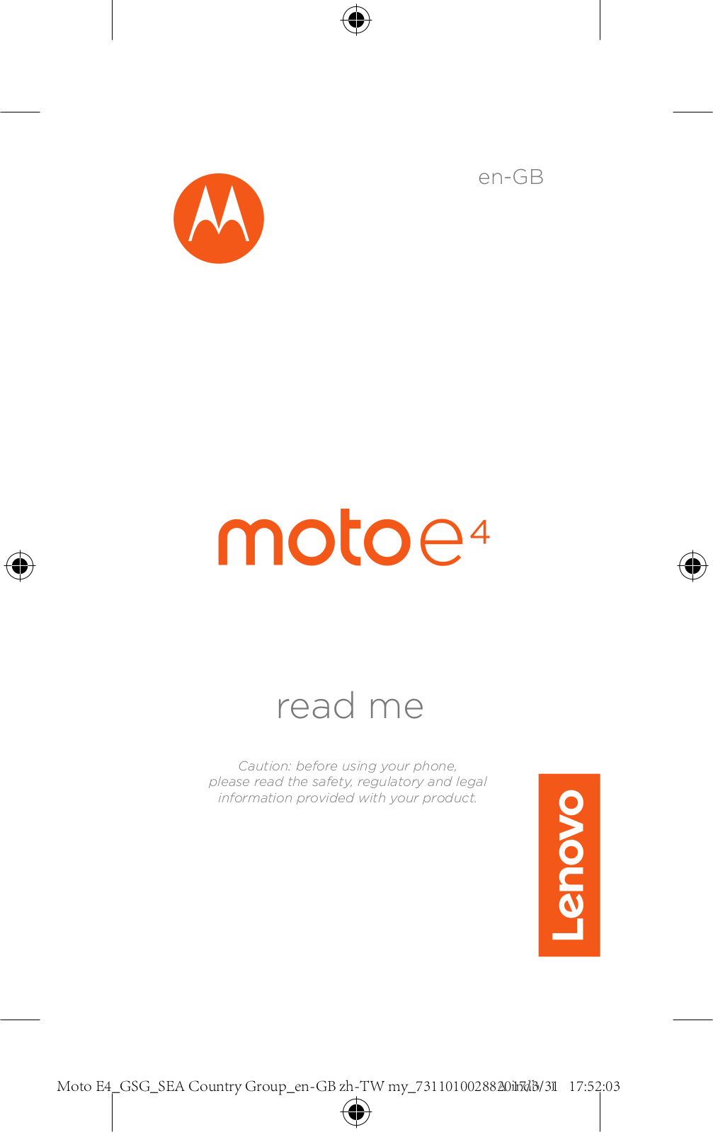 Motorola moto e4 quick guide