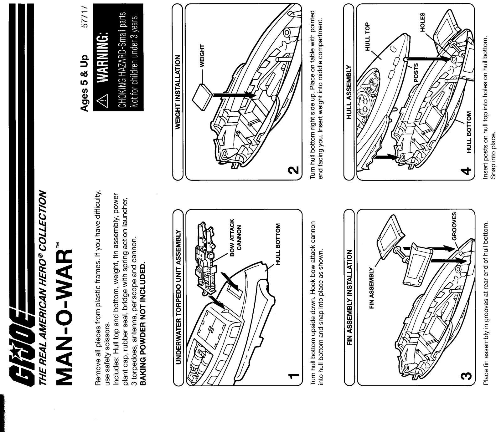 HASBRO GIJoe Man O War Sub User Manual