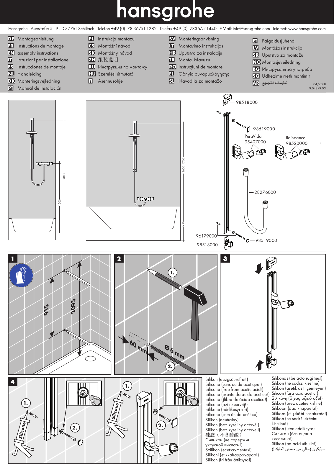 Hansgrohe 27853000 User Manual