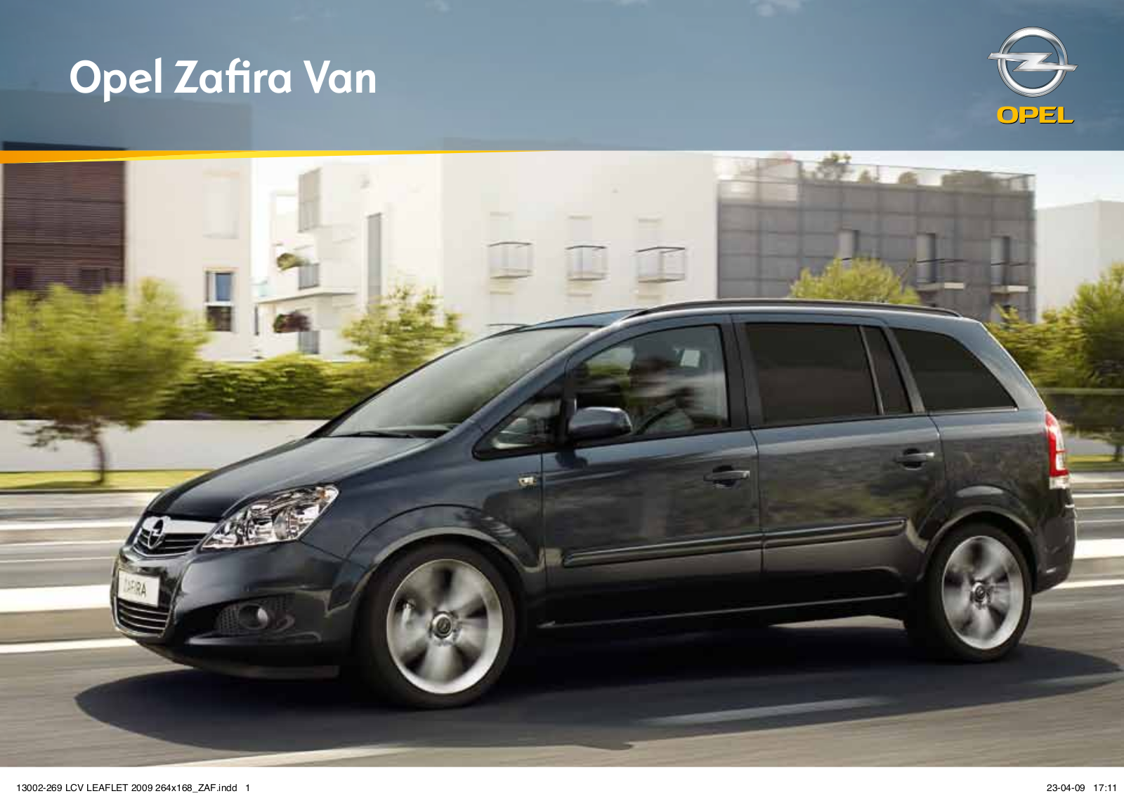 Opel ZAFIRA VAN BROCHURE