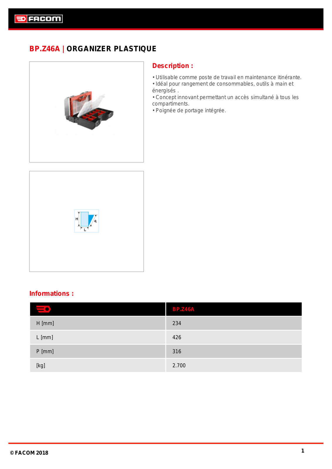 Facom BP.Z46APB Specification - ManualMachine.com