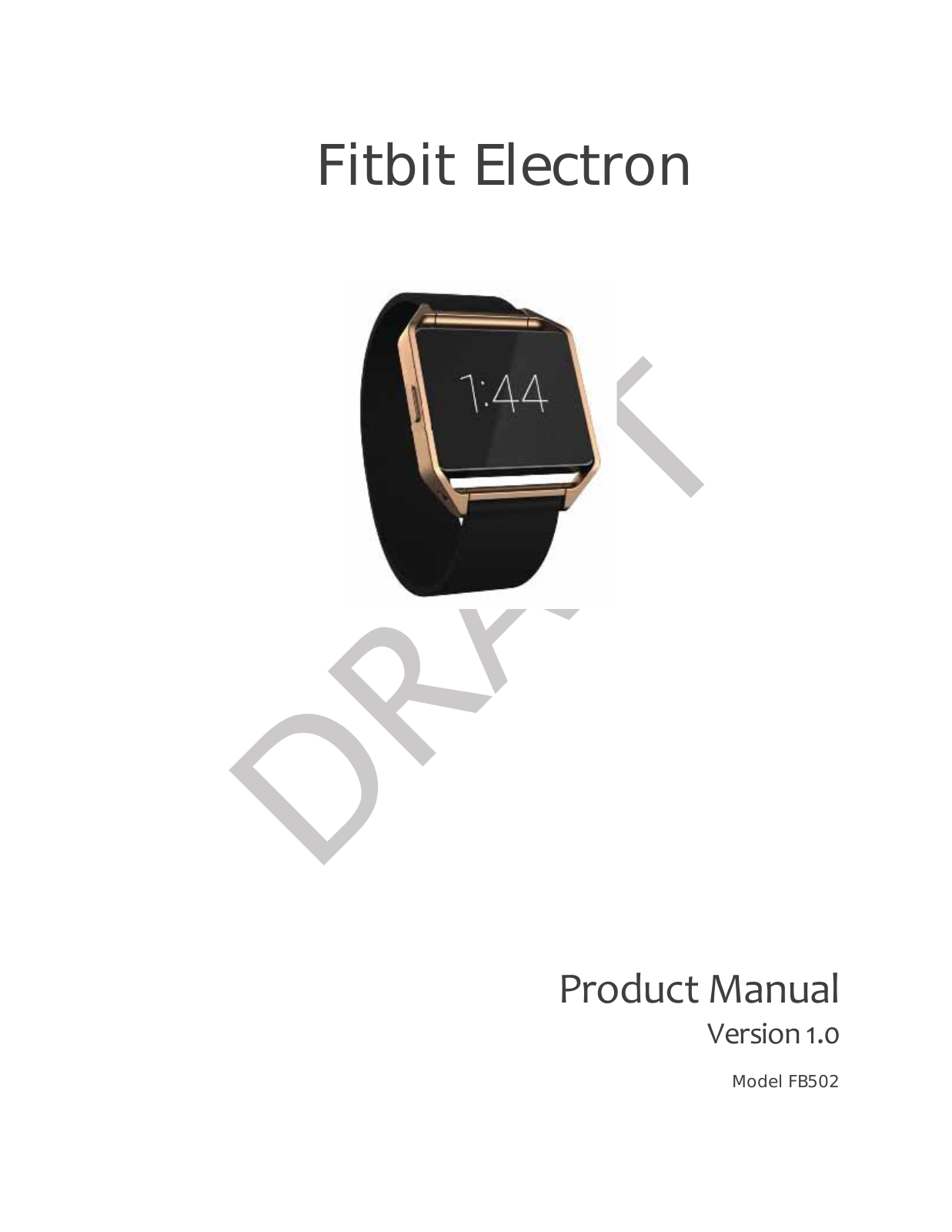 Fitbit FB502 User Manual