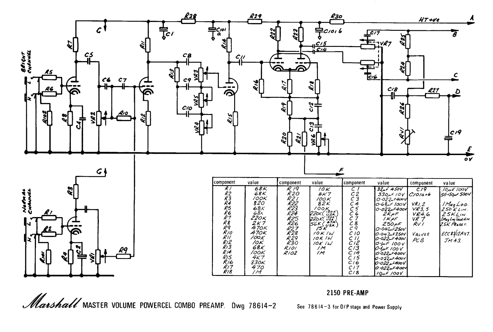 Marshall 2150 schematic