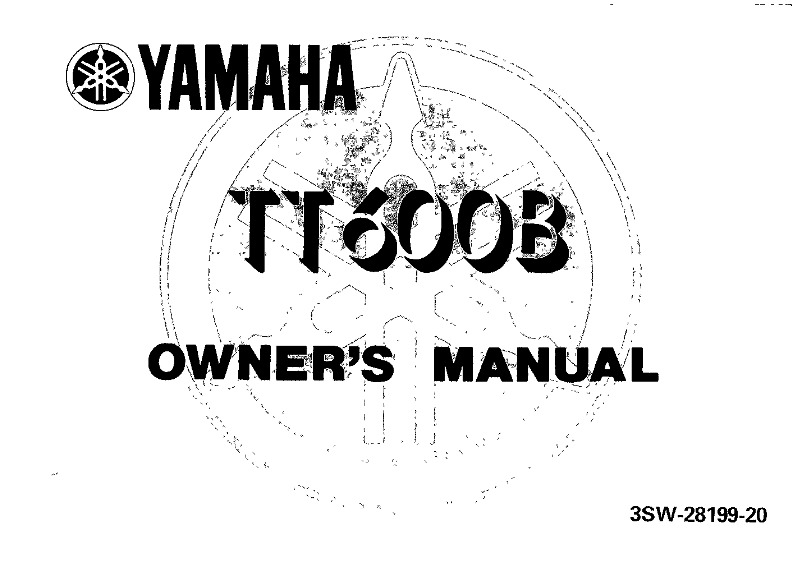 Yamaha TT600 B 1991 Owner's manual