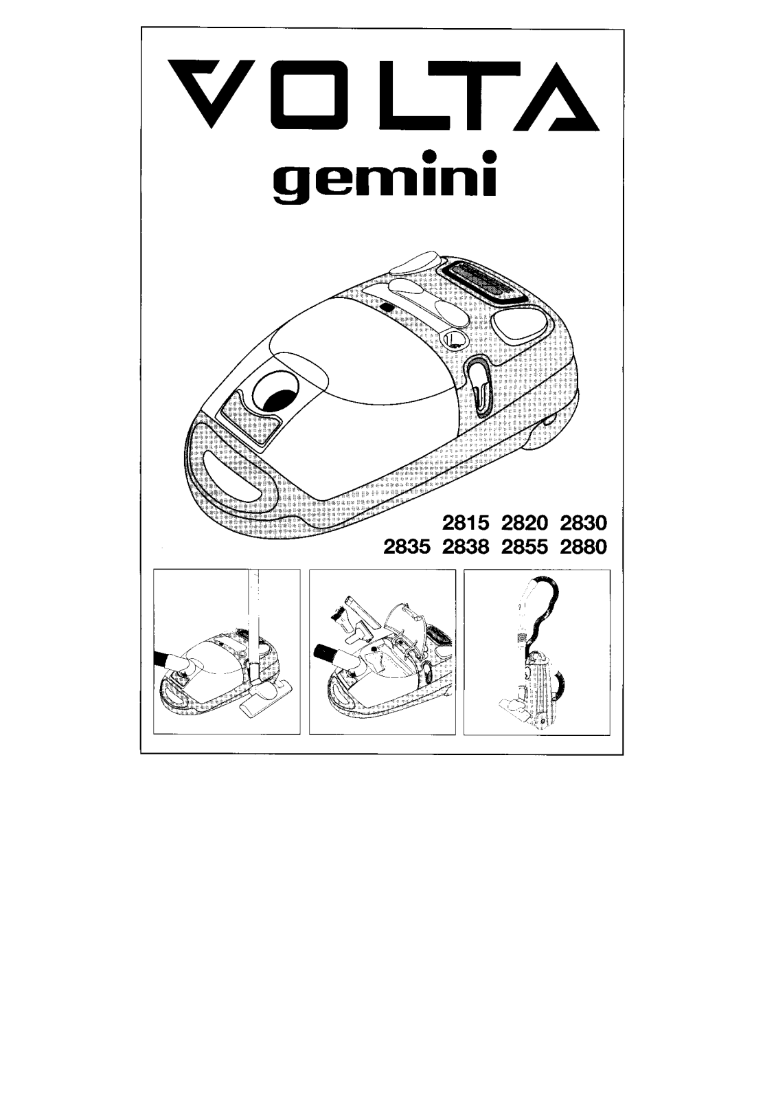 Volta 2825, 2838 User Manual