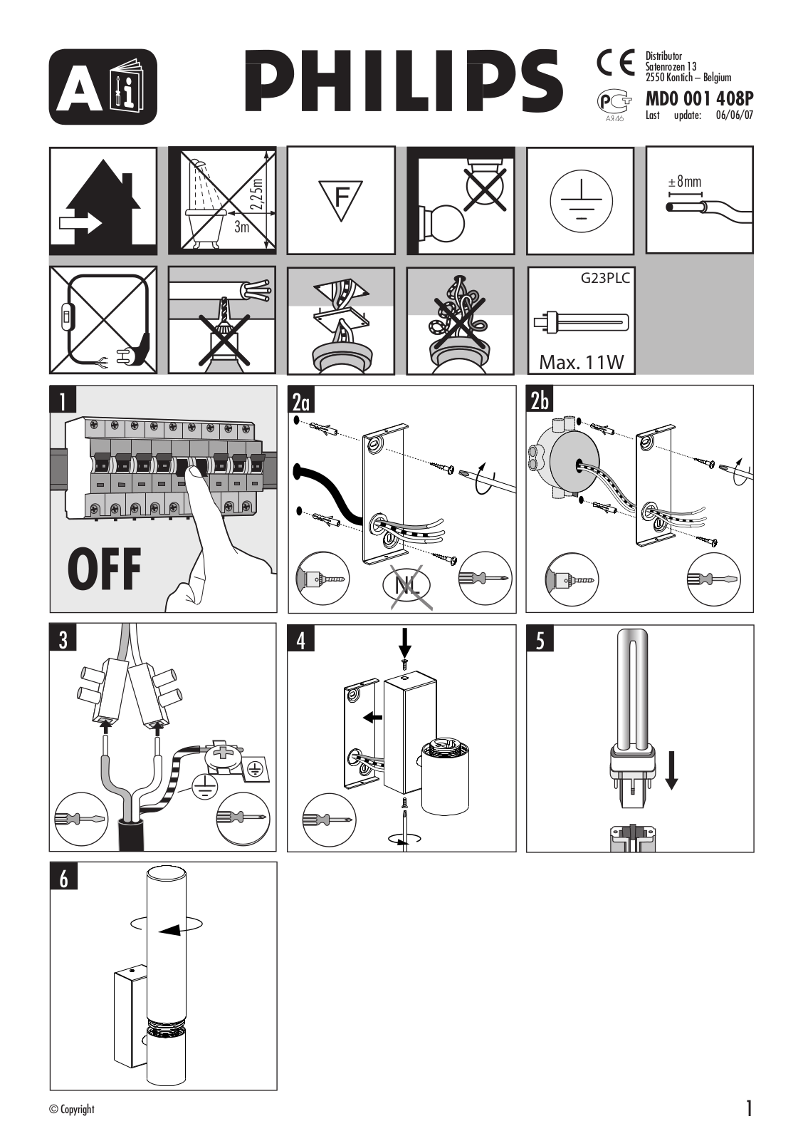 Philips Ecomoods Wandleuchte User Manual