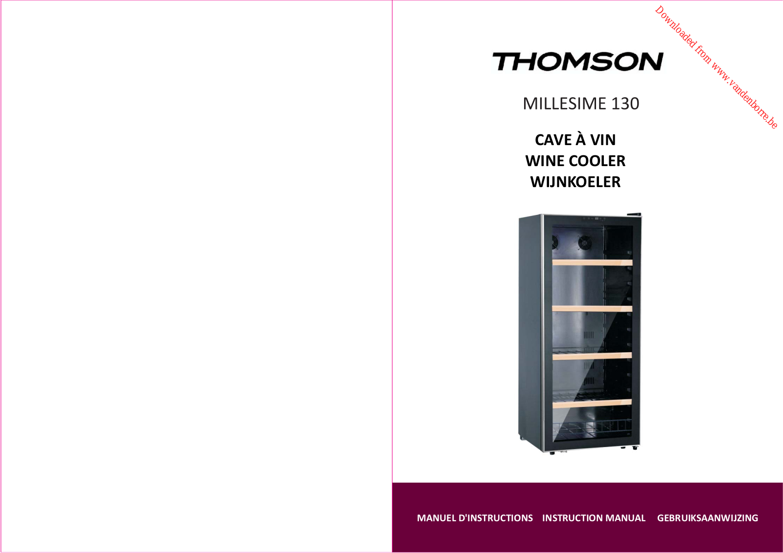 THOMSON MILLESIME 130 User Manual