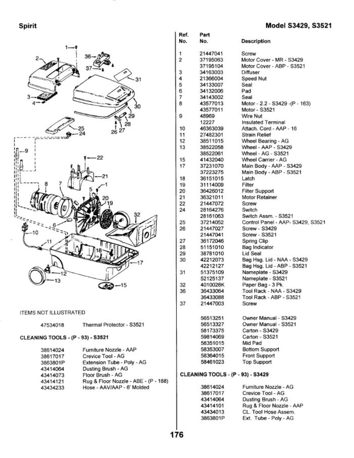 Hoover S3521, S3429 Owner's Manual