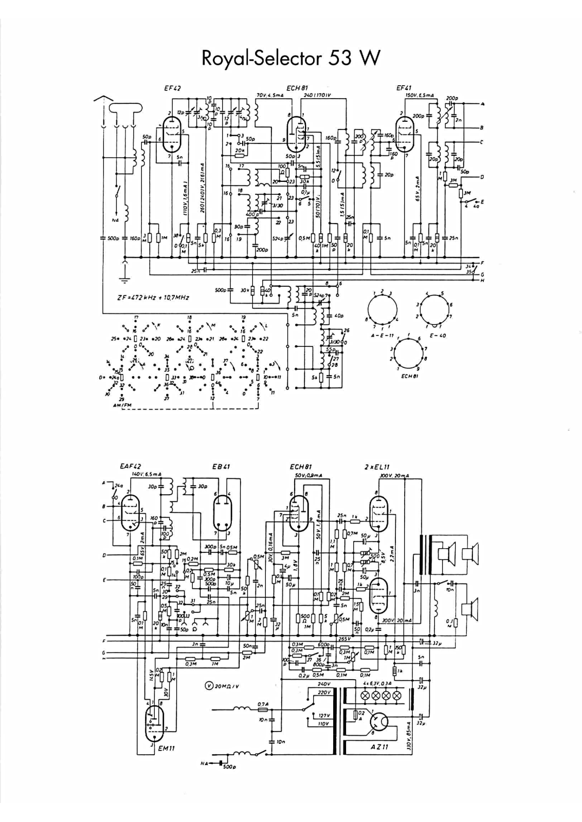 Körting 53-W-Royal-Selector Schematic