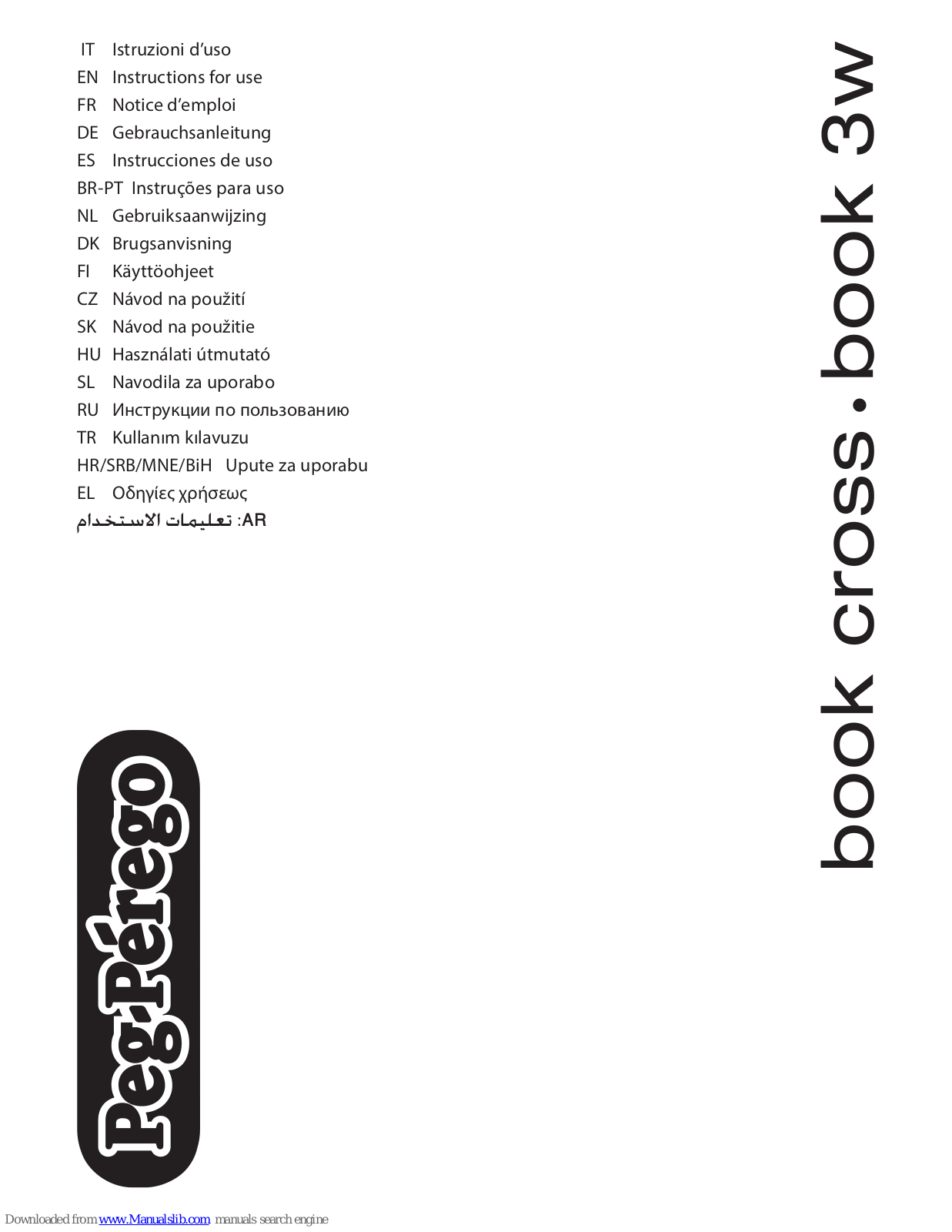 Peg-Perego Book Cross, Book 3W Instructions For Use Manual