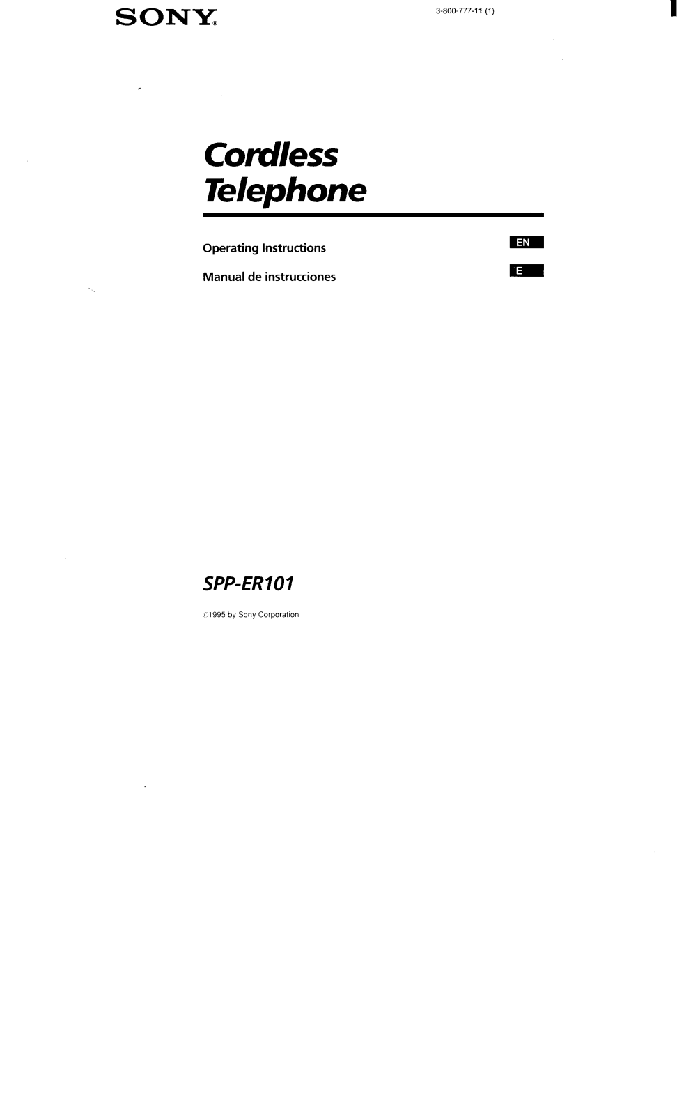 Sony SPP-ER101 User Manual
