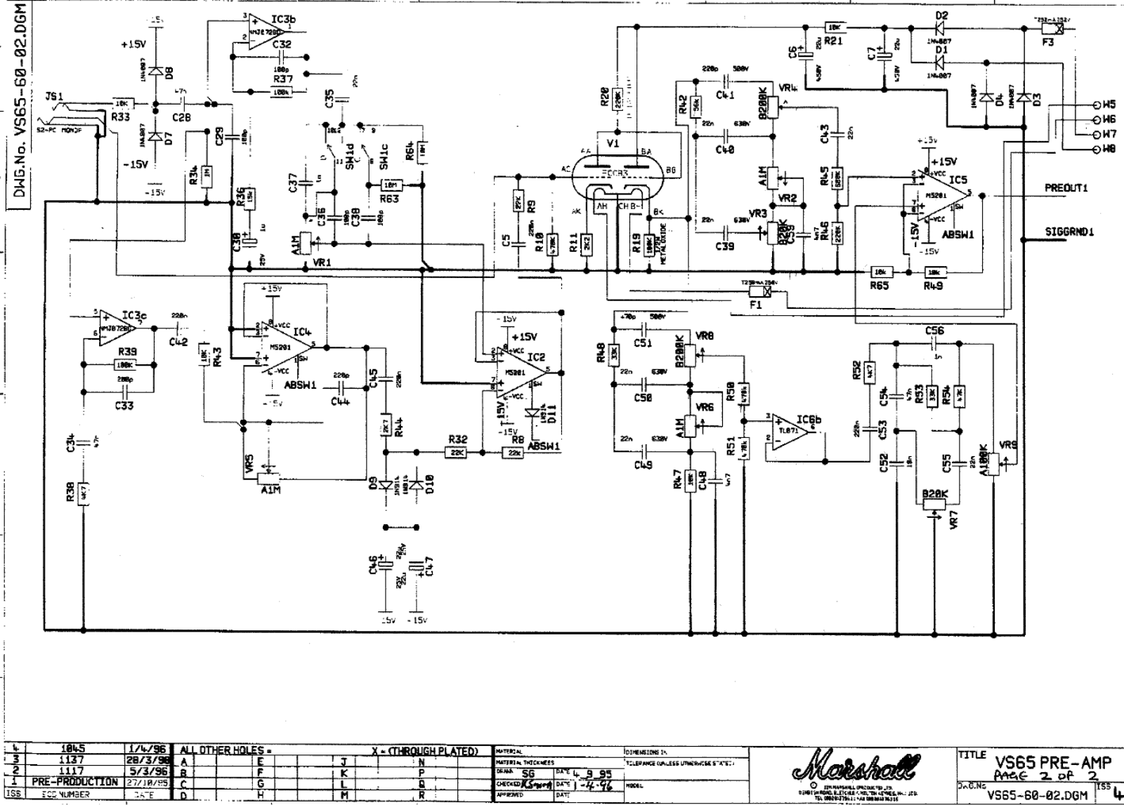 Marshall vs65 pre2 schematic