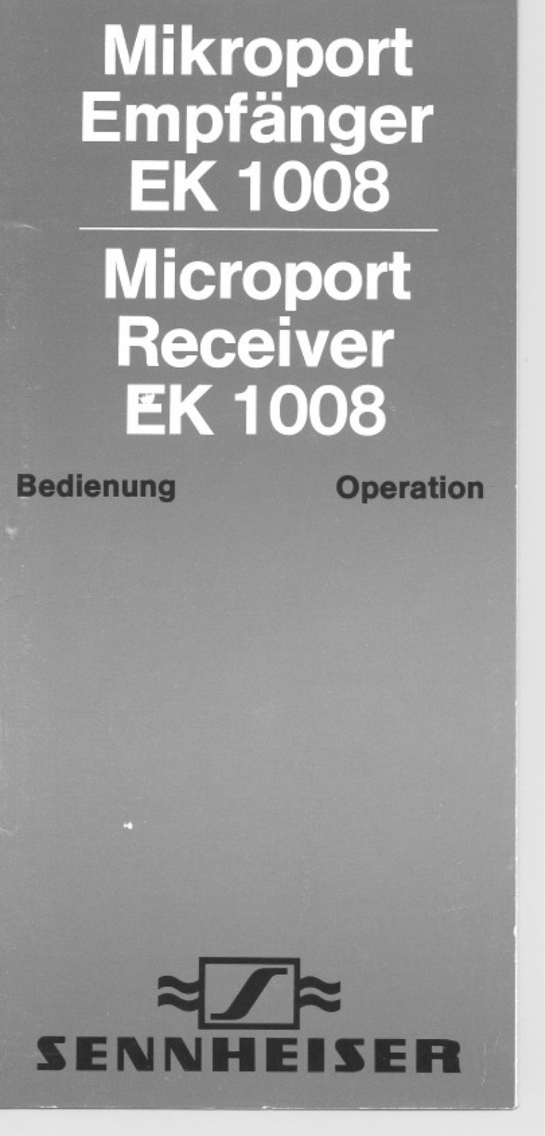 Sennheiser EK 1008 User Manual