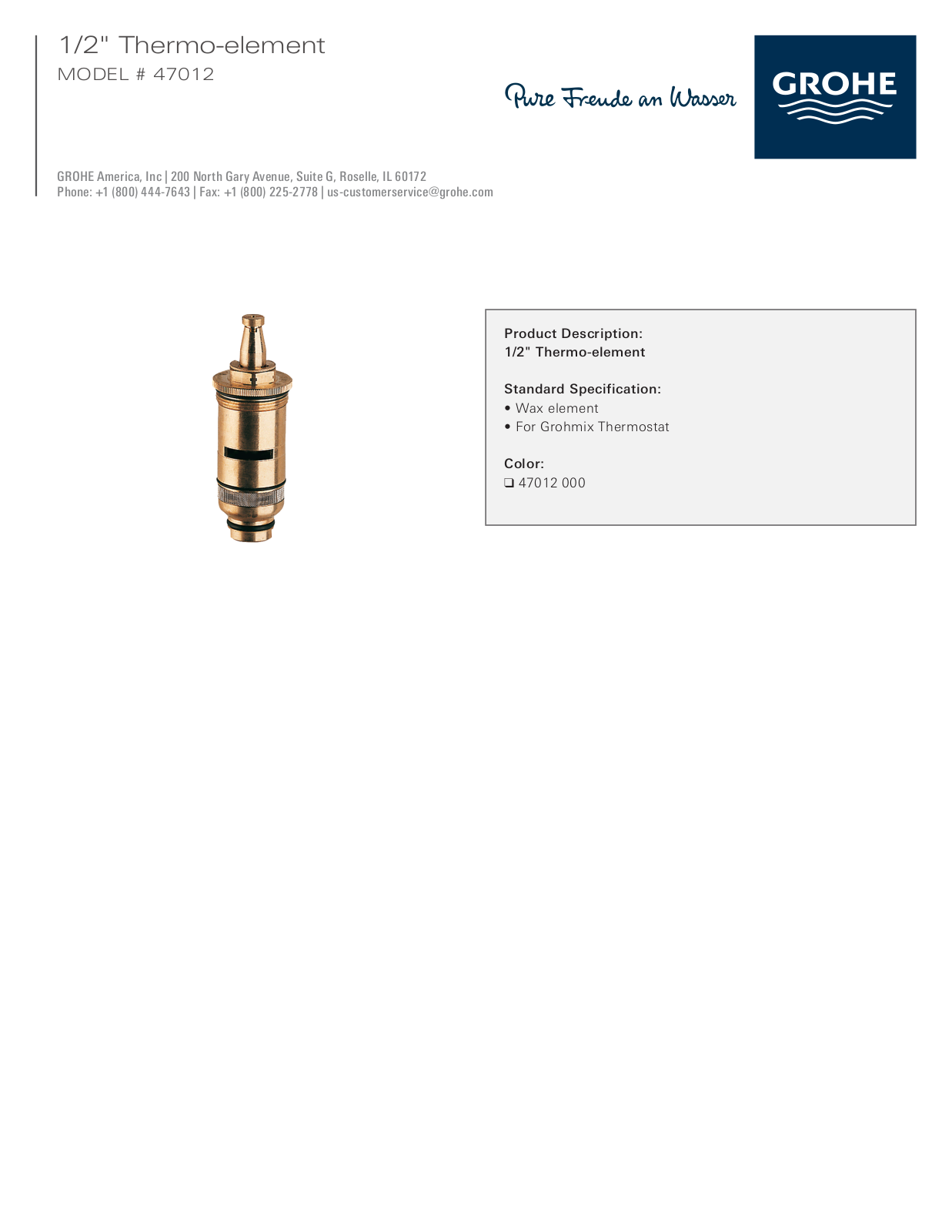 GROHE GRH1437 Specifications - ManualMachine.com